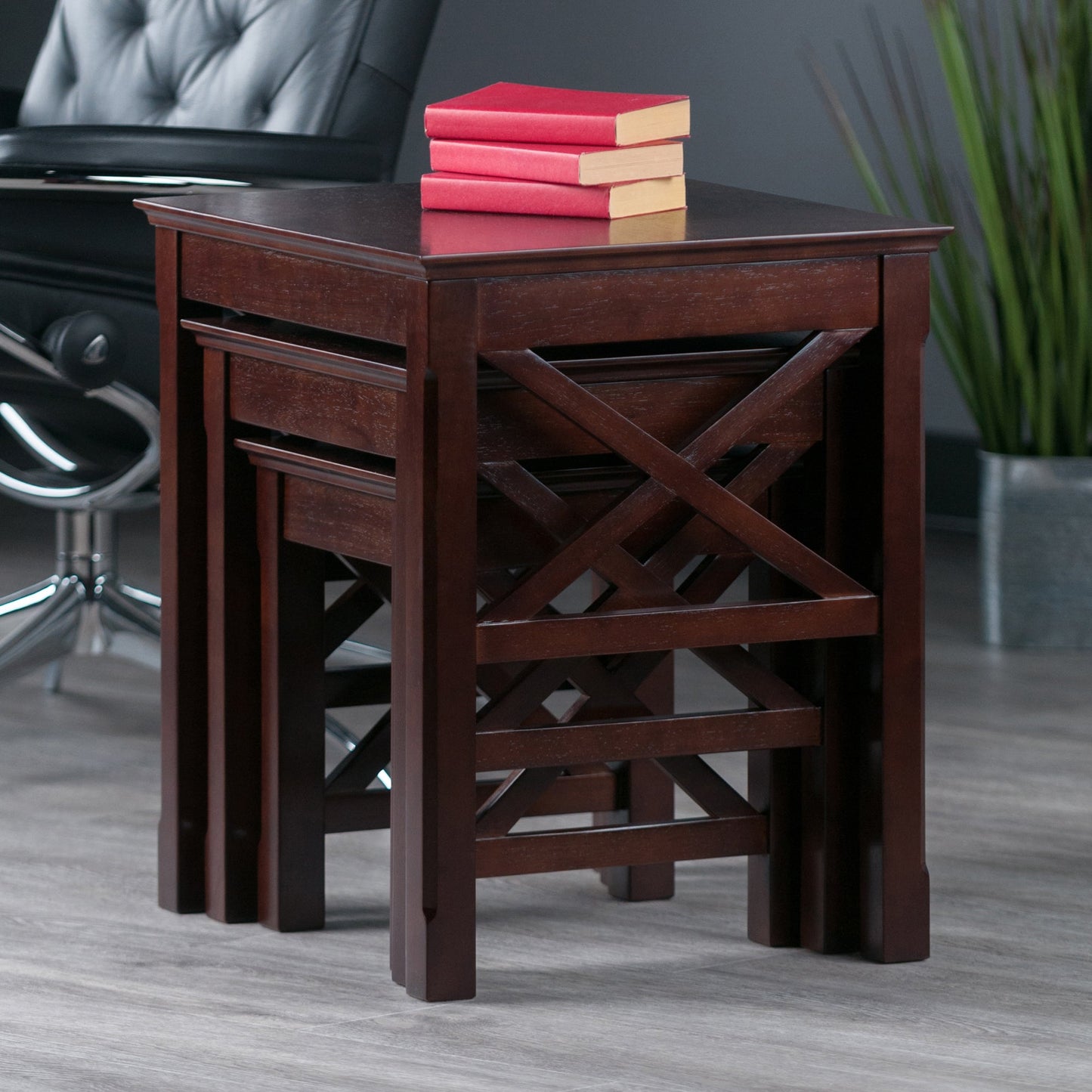 Xola 3-Pc Nesting Tables, Cappuccino