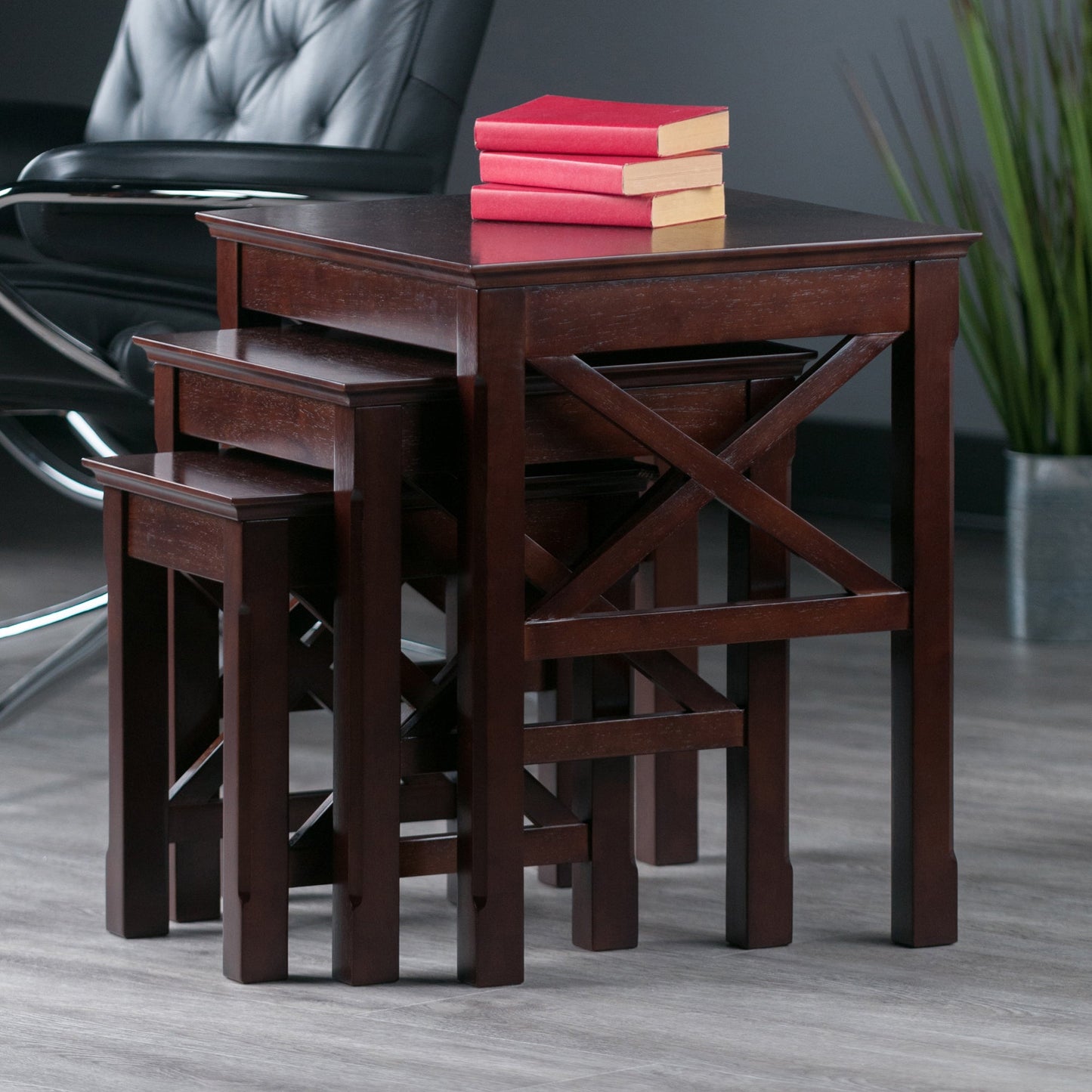 Xola 3-Pc Nesting Tables, Cappuccino