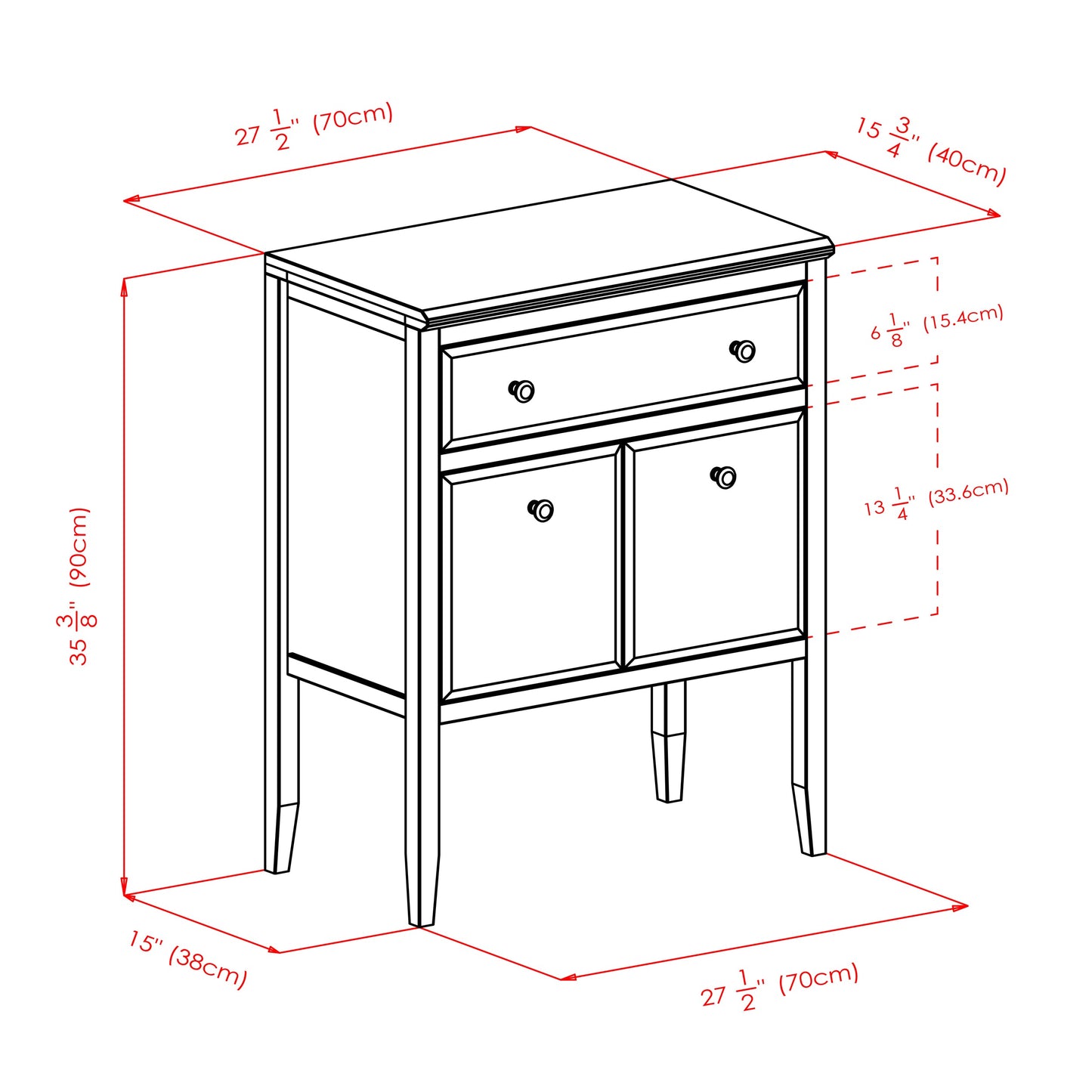 Orleans Modular Buffet Cabinet, Cappuccino