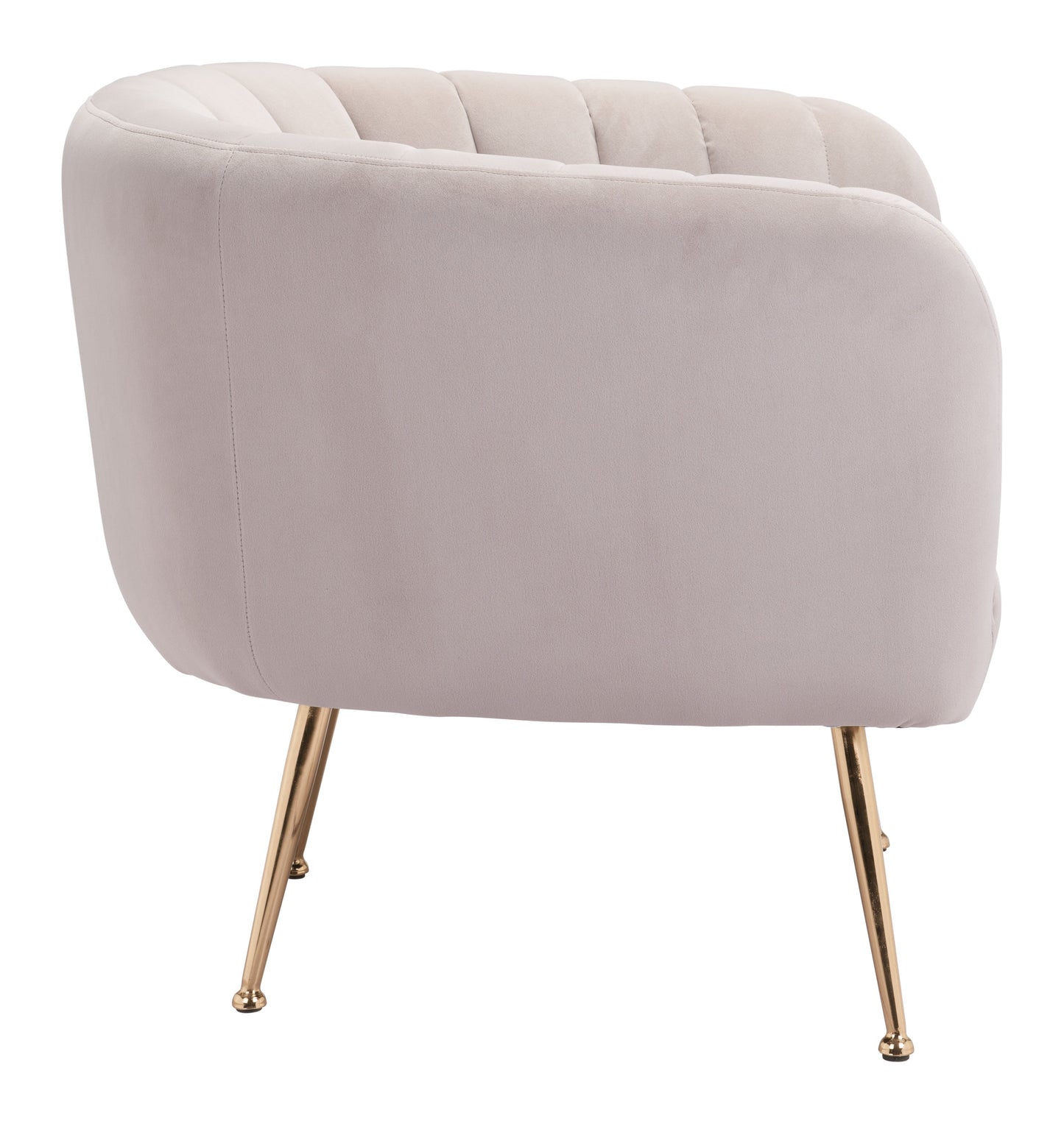 Deco Accent Chair Beige & Gold