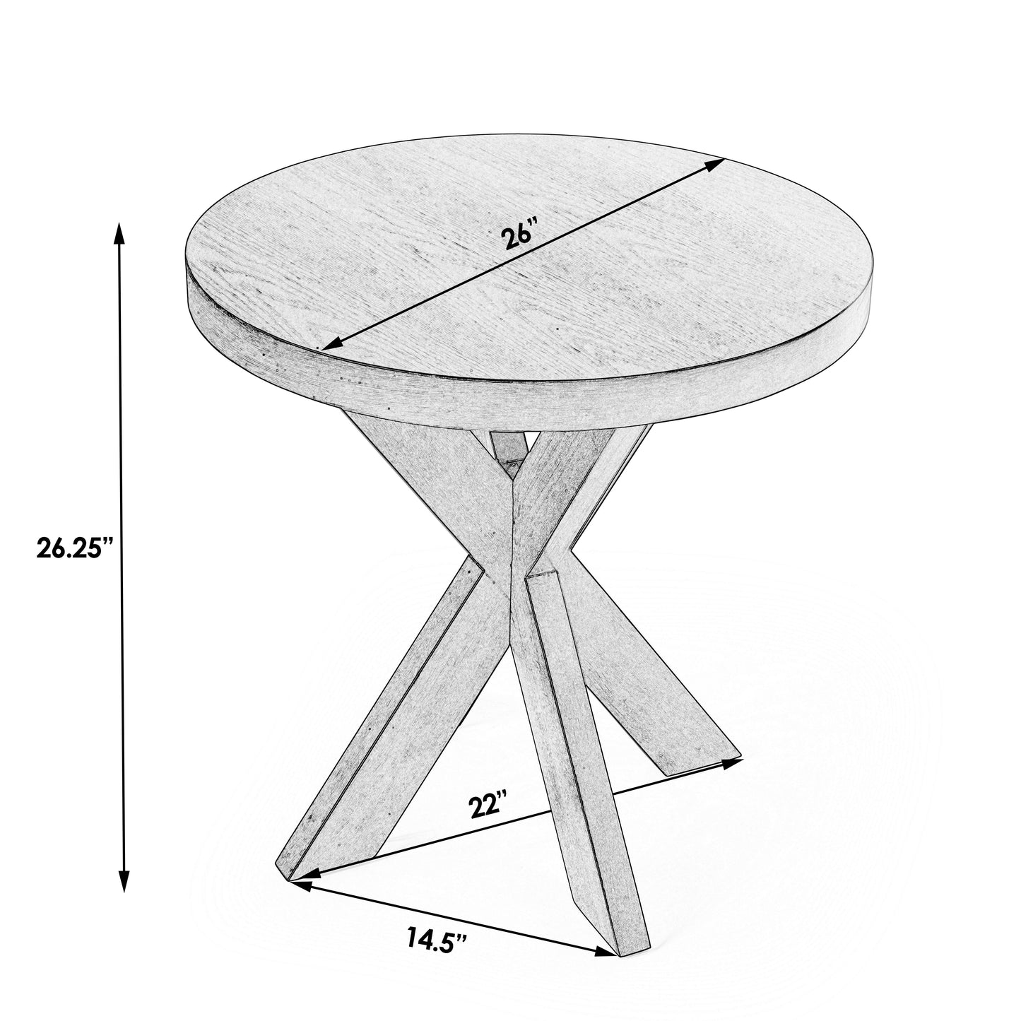 Pendleton Round 26"W End Table in Antique Cherry  4124011