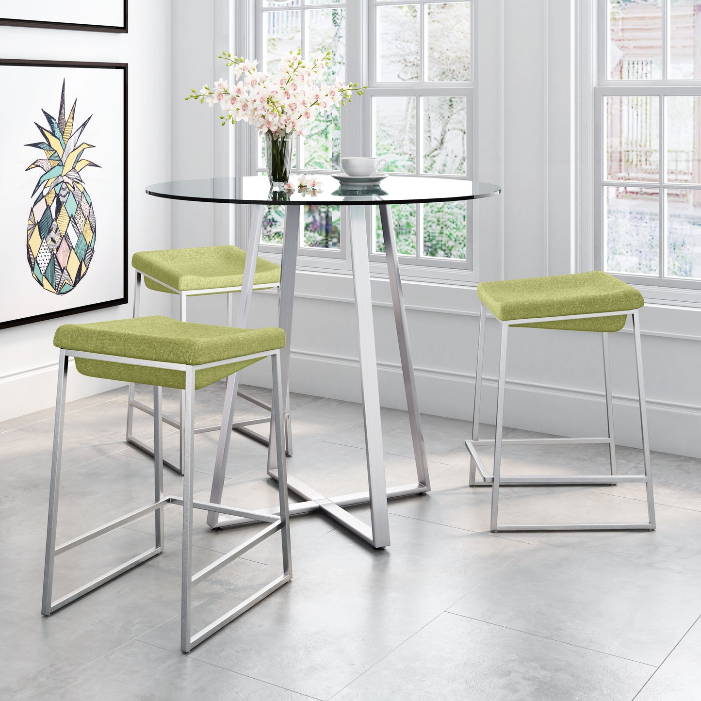 Lids Counter Stool (Set of 2) Green