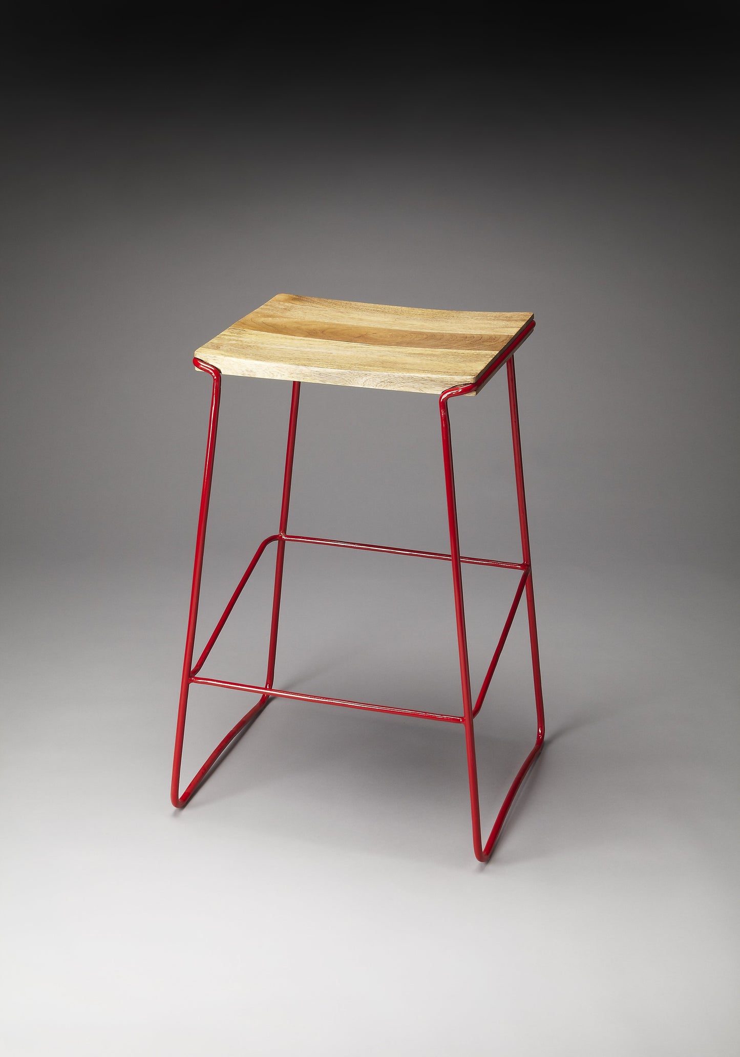 Parrish Wood & Metal 31" Bar Stool in Red  4271293