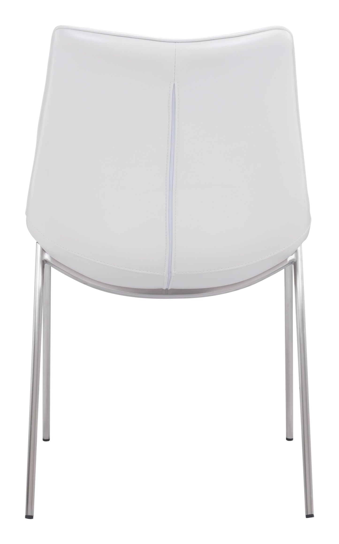 Magnus Dining Chair (Set of 2) White & Silver