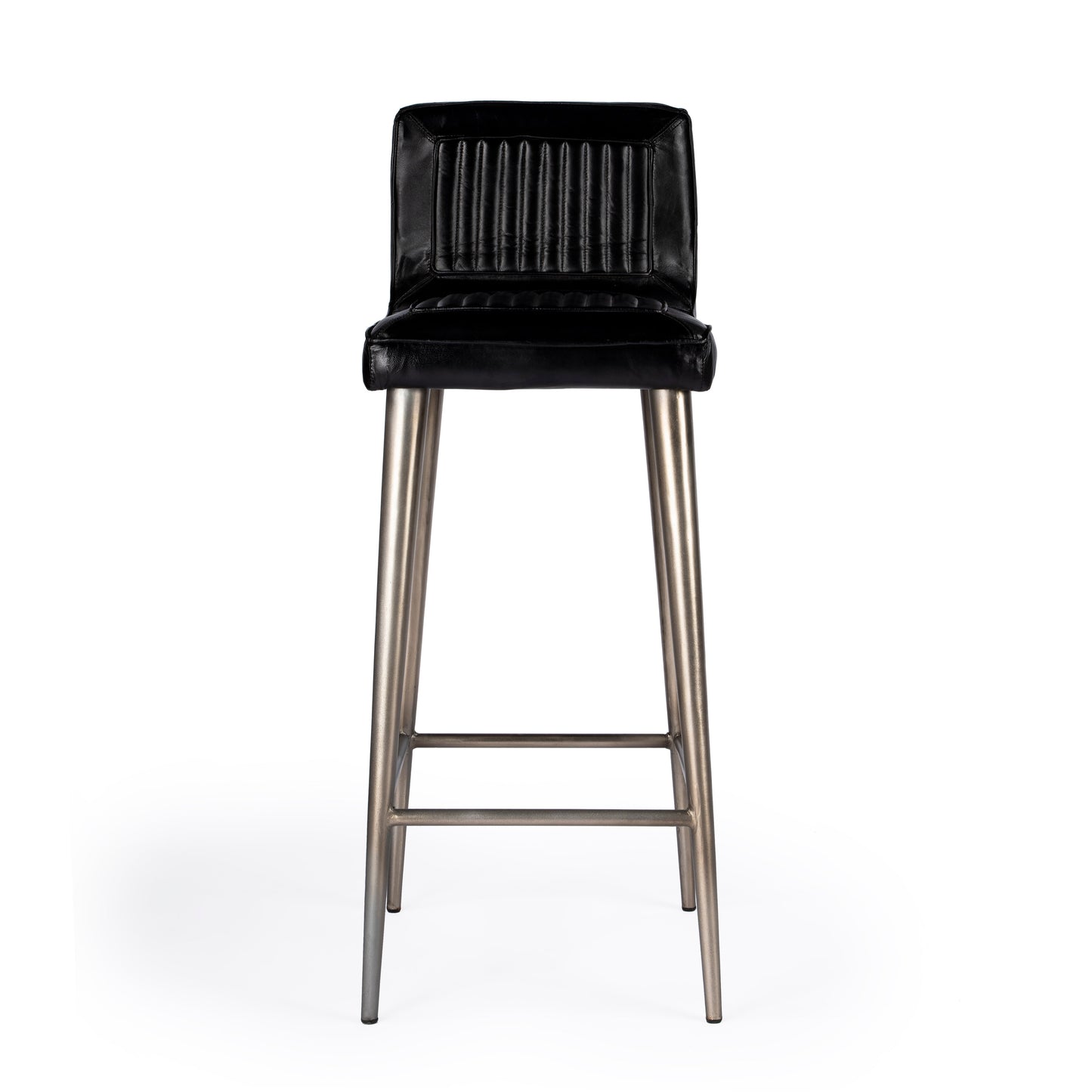 Maxwell Leather 32.5" Bar Stool in Black  4347034