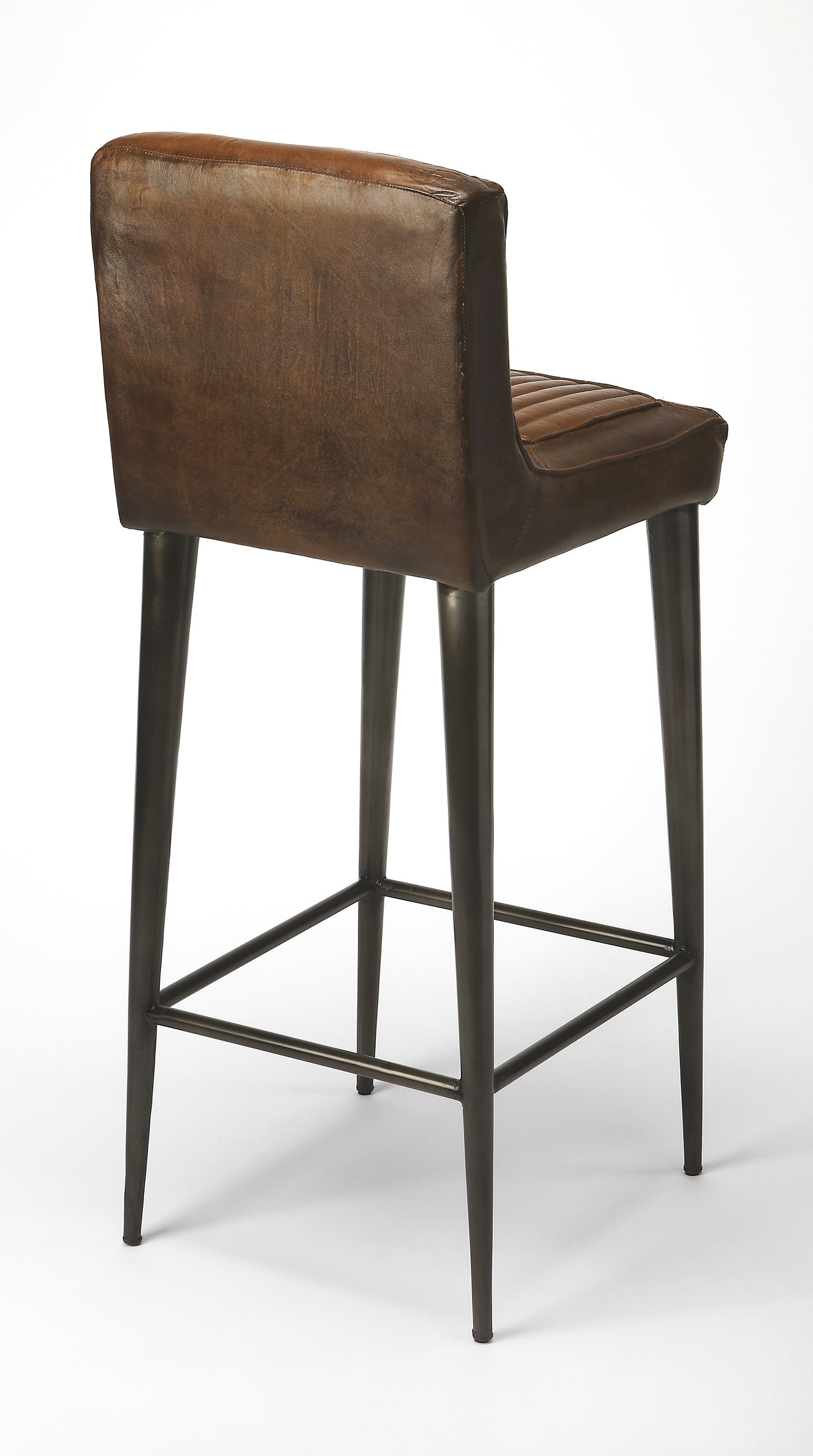 Maxwell Leather 32" Bar Stool in Dark Brown  4347344