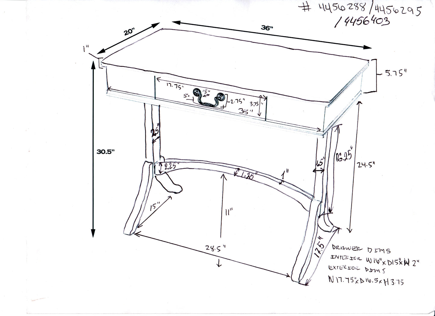 Alta Writing Desk in White  4456288