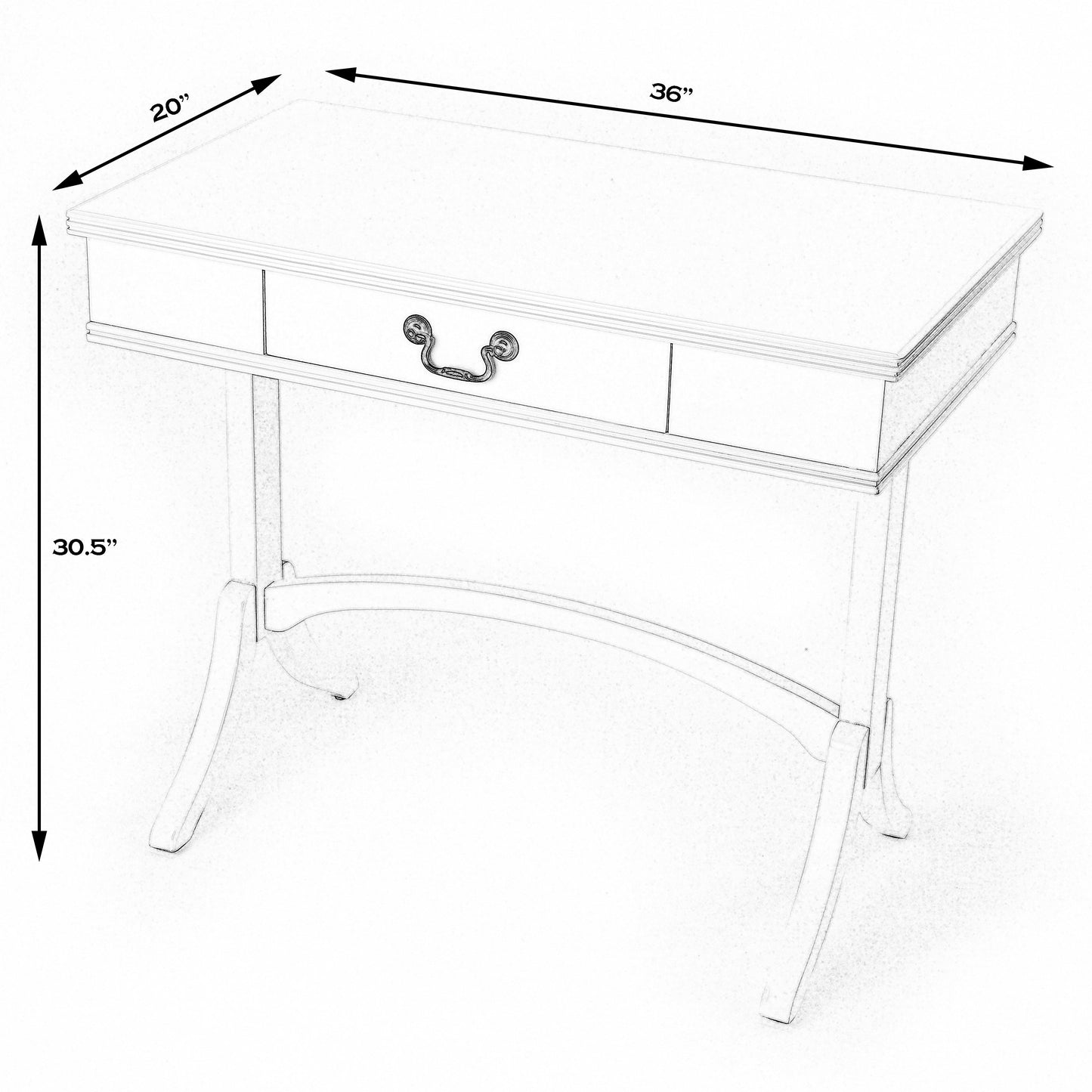 Alta Writing Desk in White  4456288