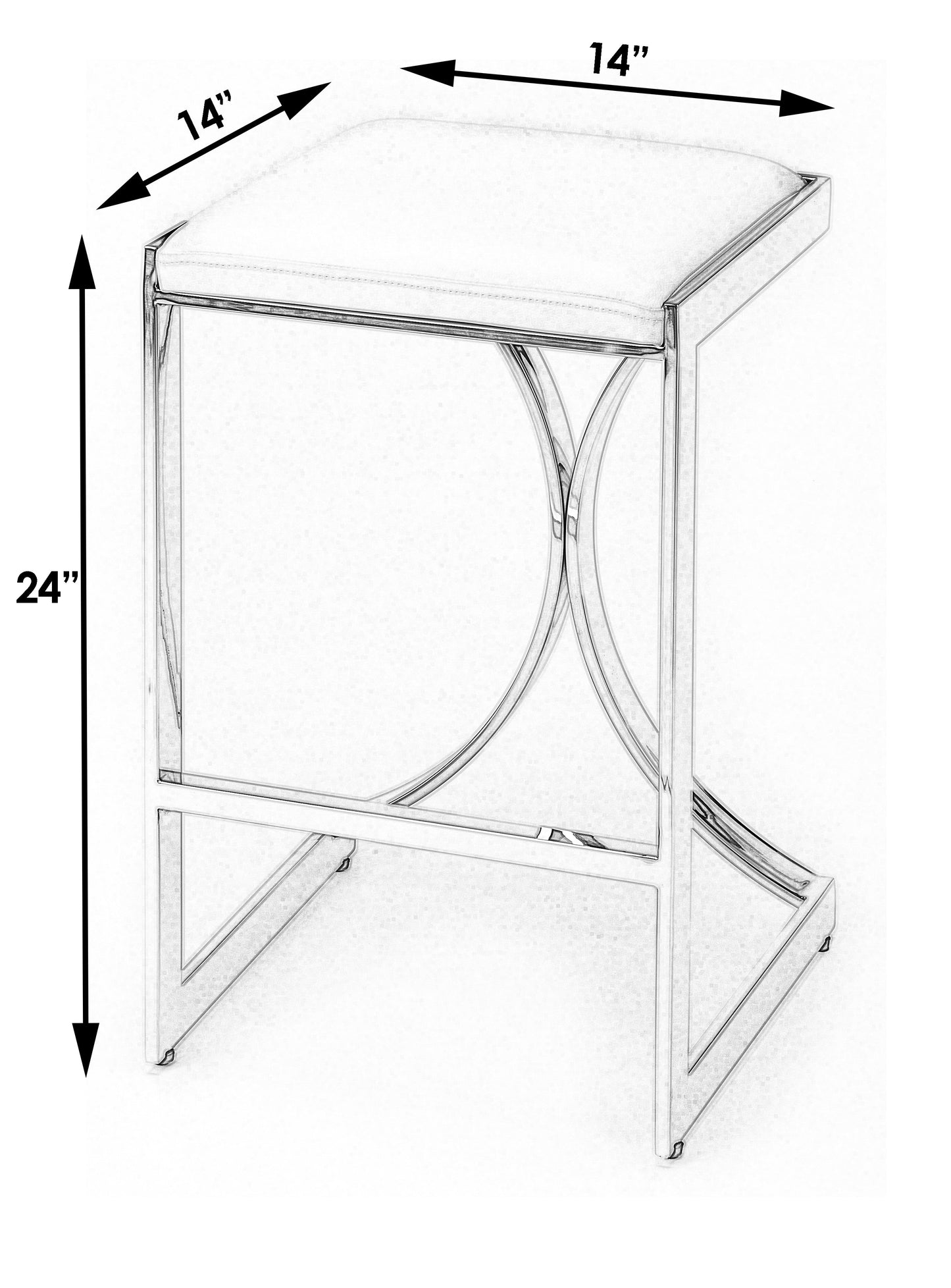 Natalya 24" Counter Stool in Silver  4463220