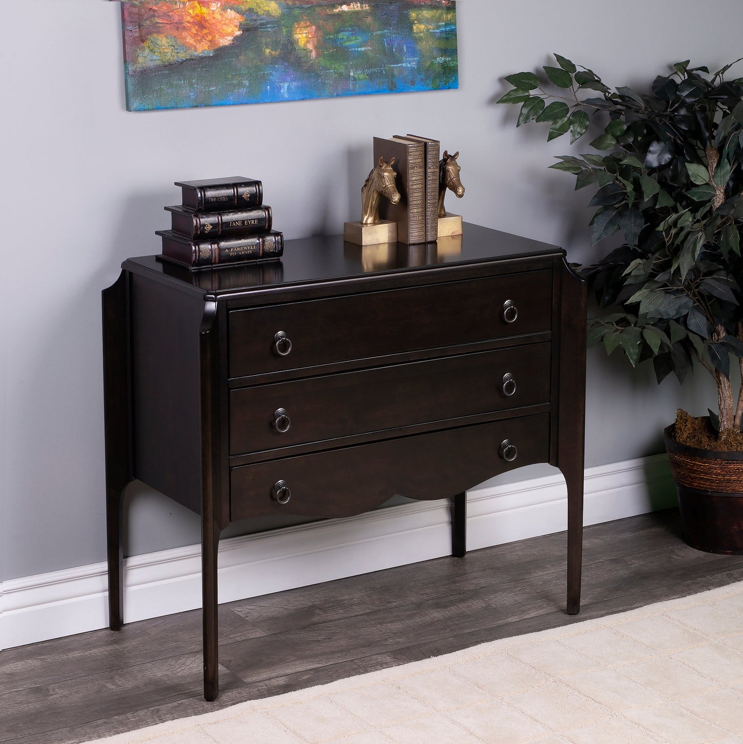 Wilshire 3 Drawer Chest in Dark Brown  4469117