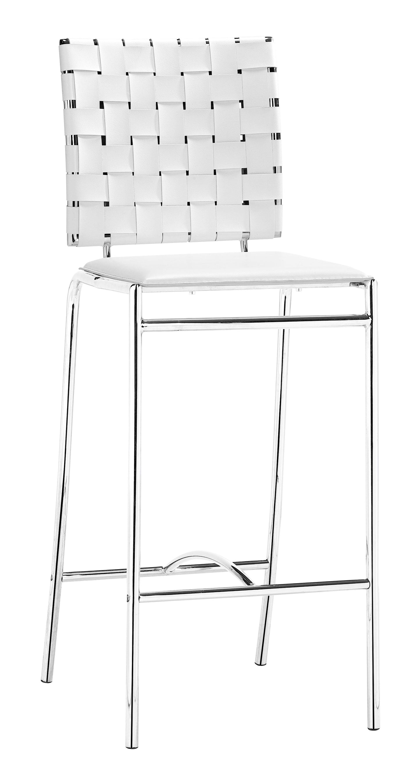 Criss Cross Counter Stool (Set of 2) White