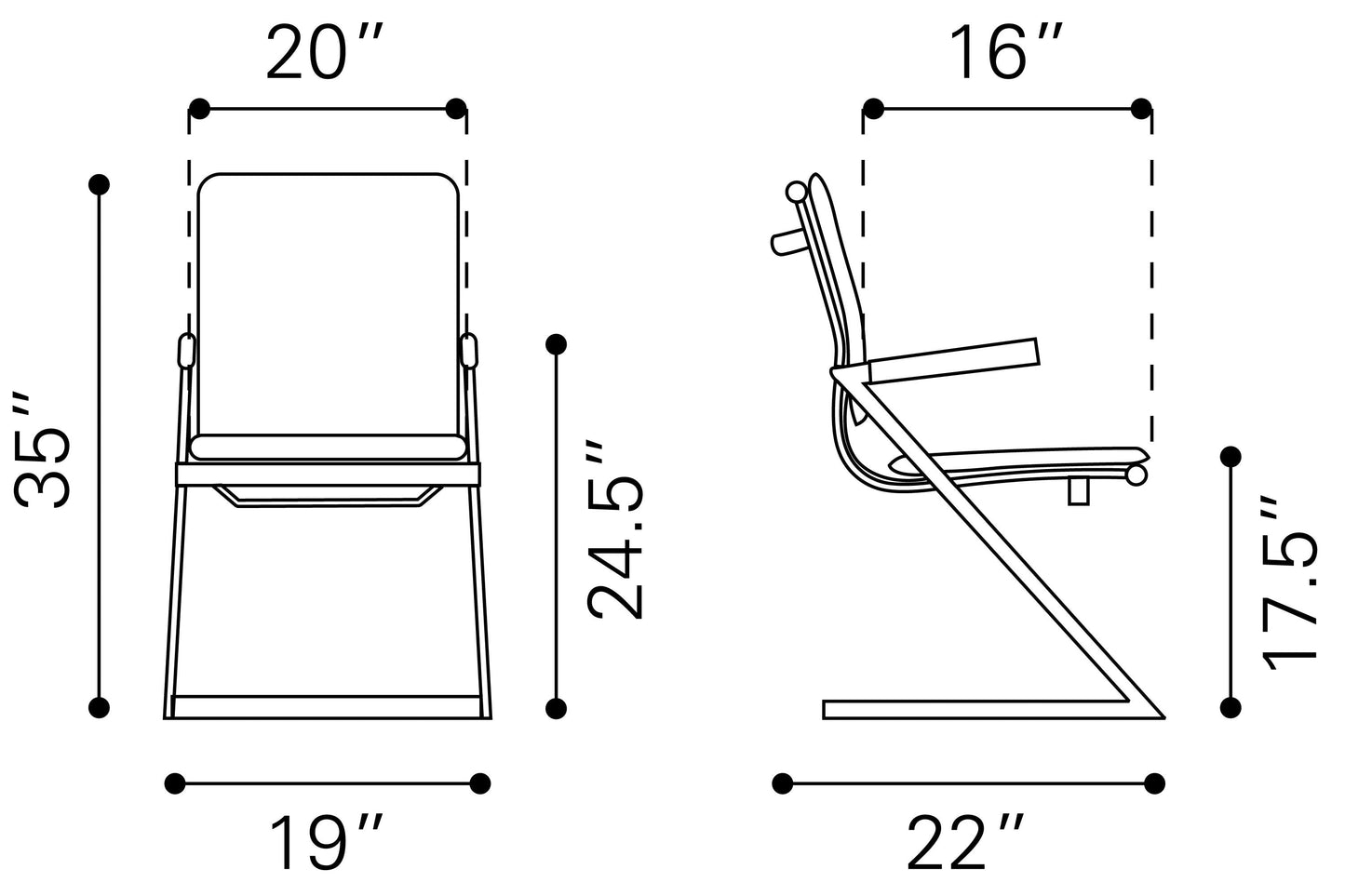 Lider Plus Conference Chair (Set of 2) White