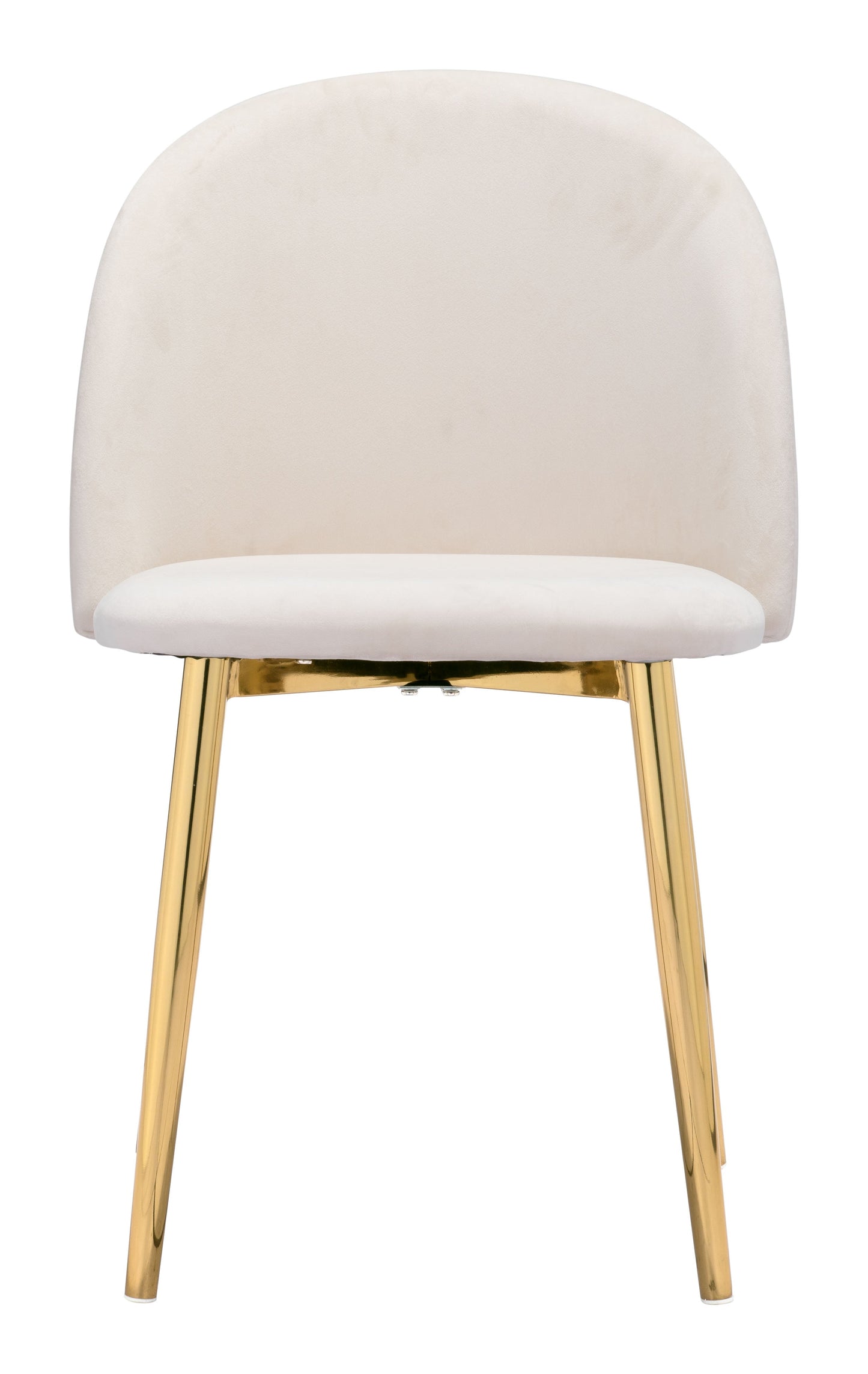 Cozy Dining Chair (Set of 2) Cream & Gold