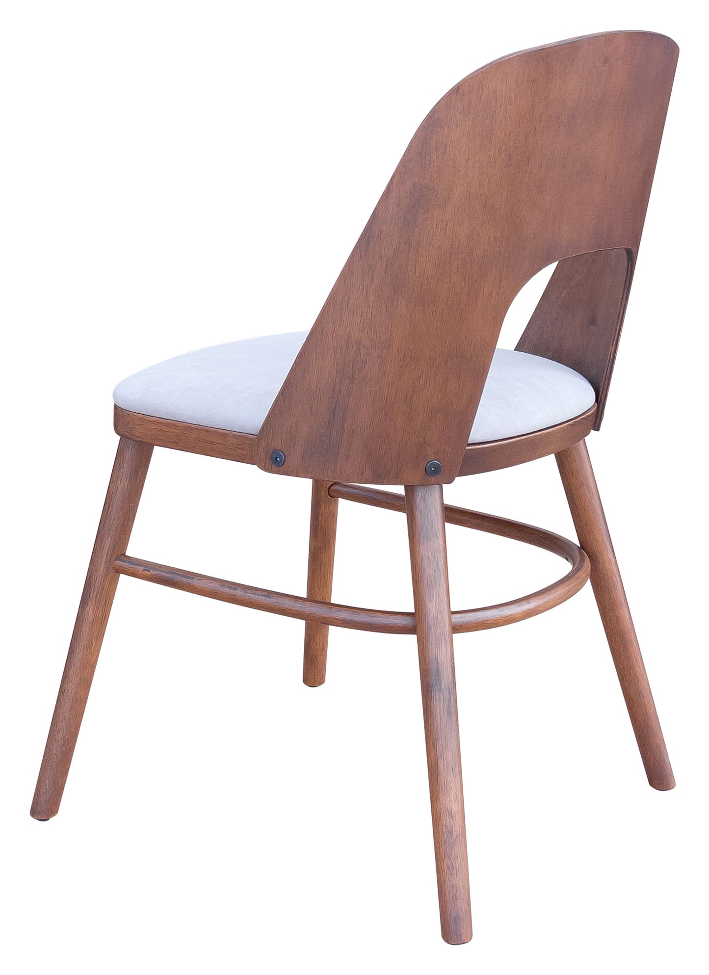 Iago Dining Chair (Set of 2) Light Gray & Walnut