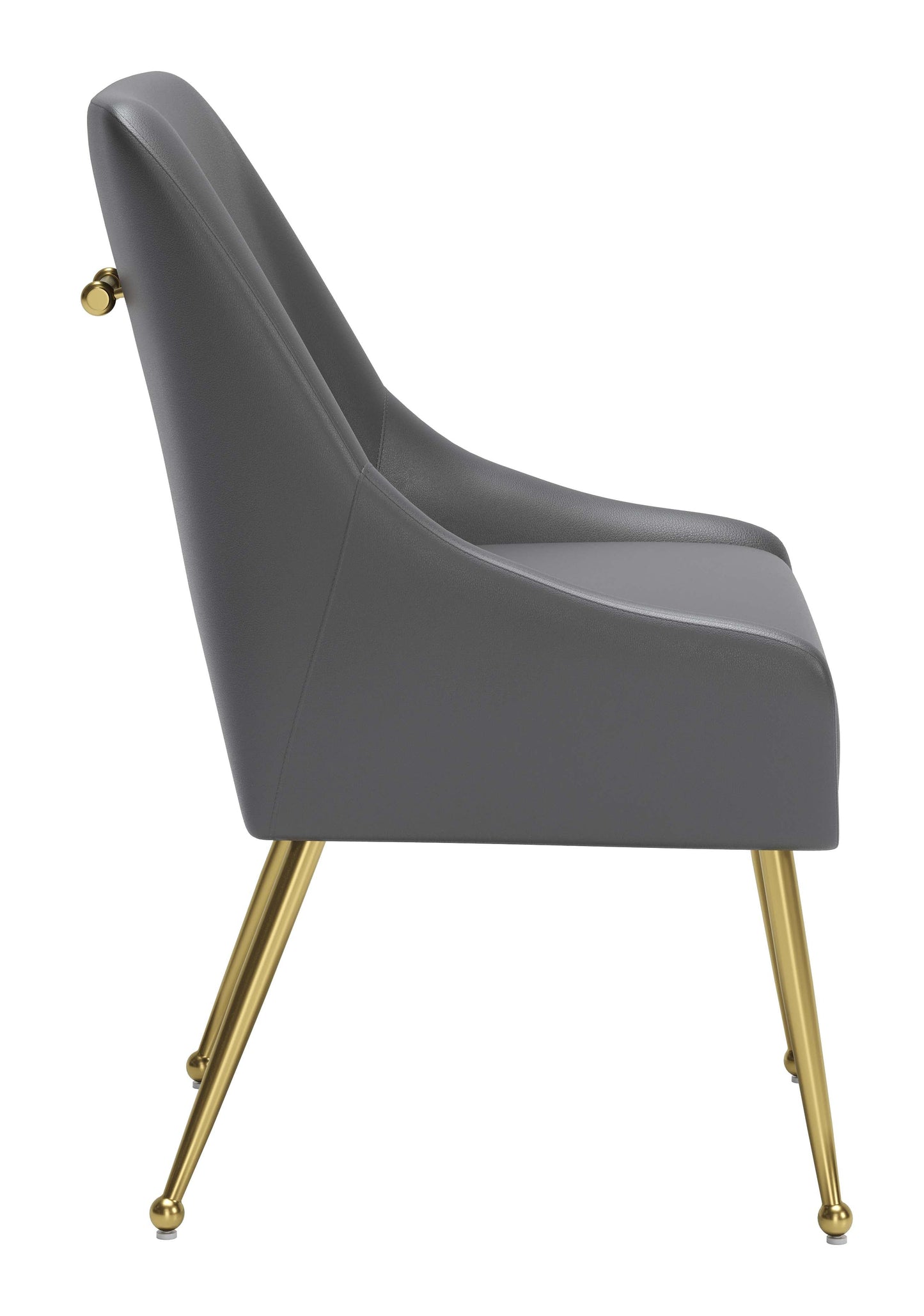 Maxine Dining Chair Gray & Gold