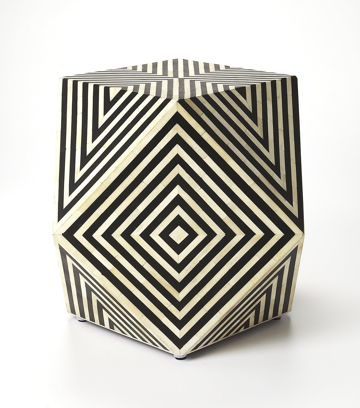 Zanzibar Bone Inlay Side Table in Multi-Color  5233318