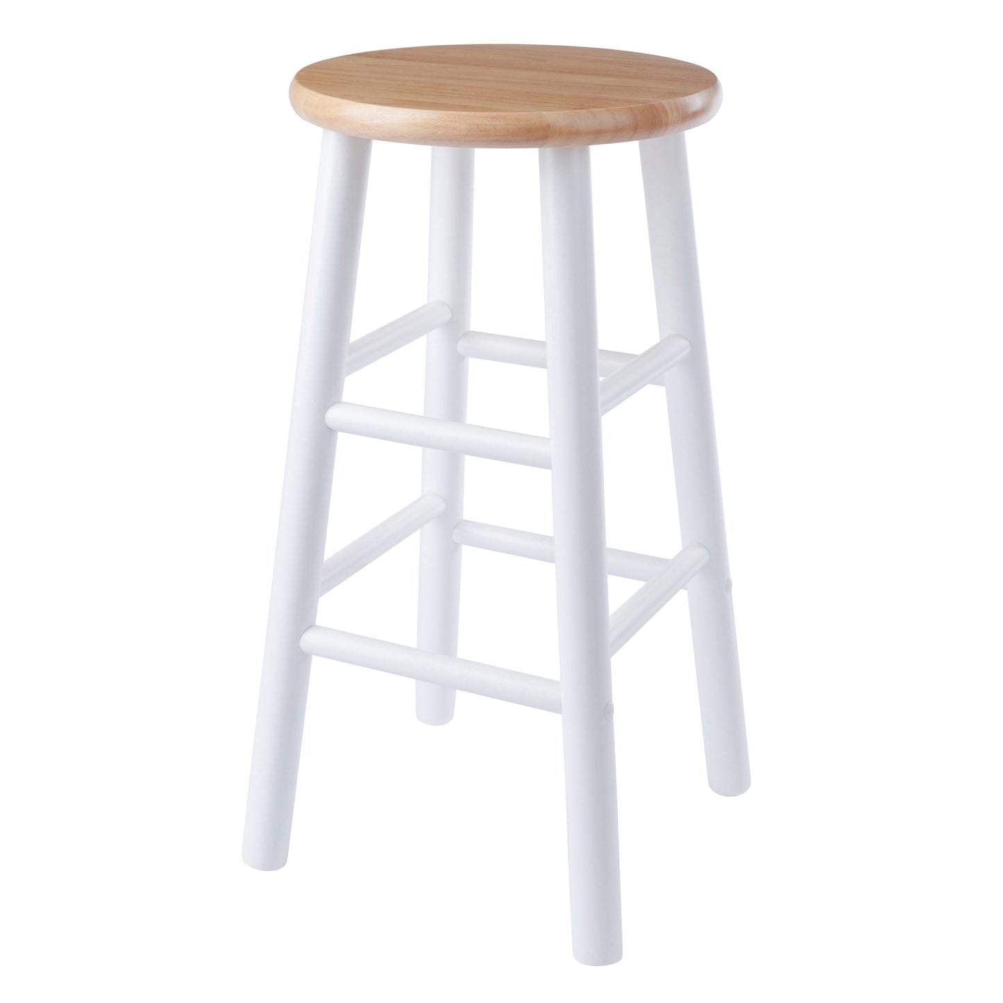 Huxton 2-Pc Counter Stool Set, Natural and White