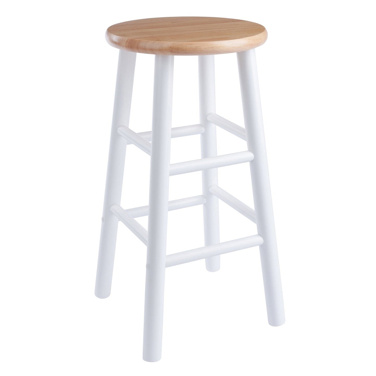 Huxton 2-Pc Counter Stool Set, Natural and White