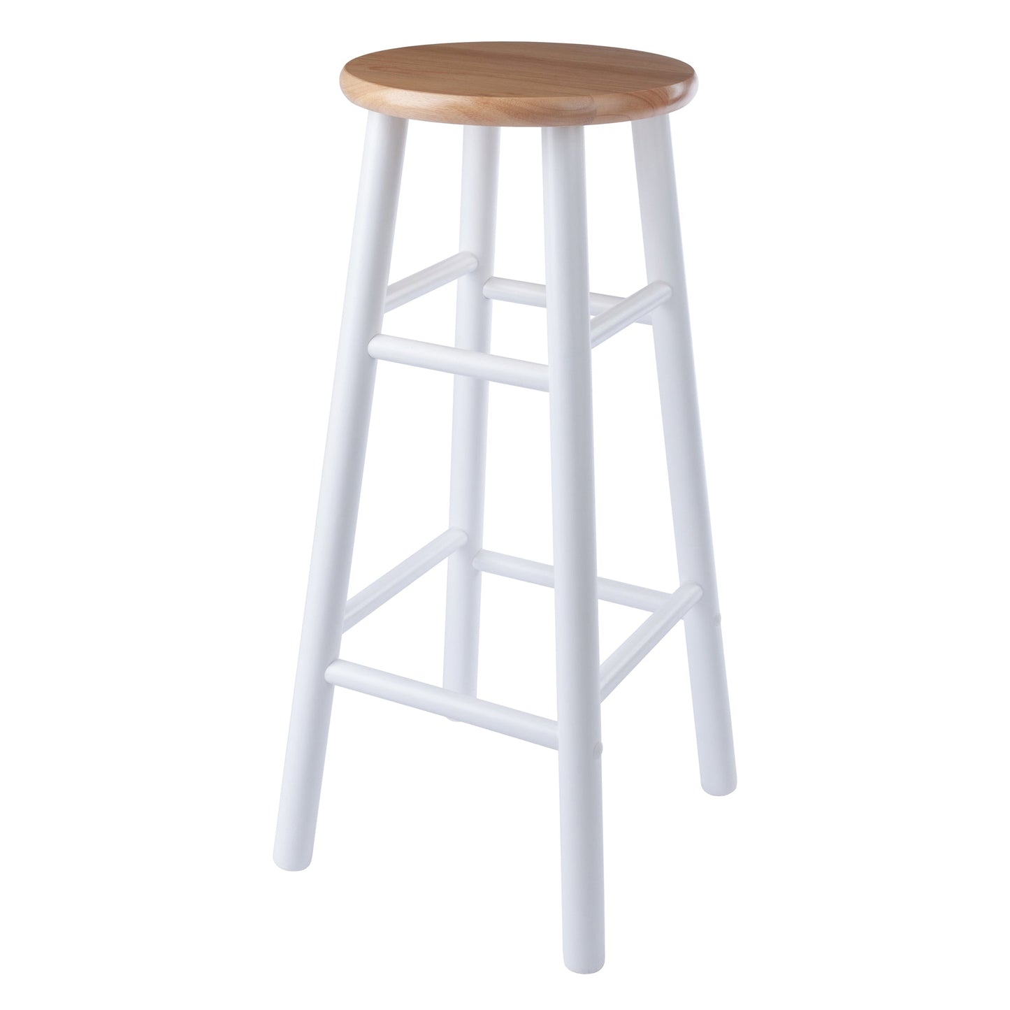 Huxton 2-Pc Bar Stool Set, Natural and White