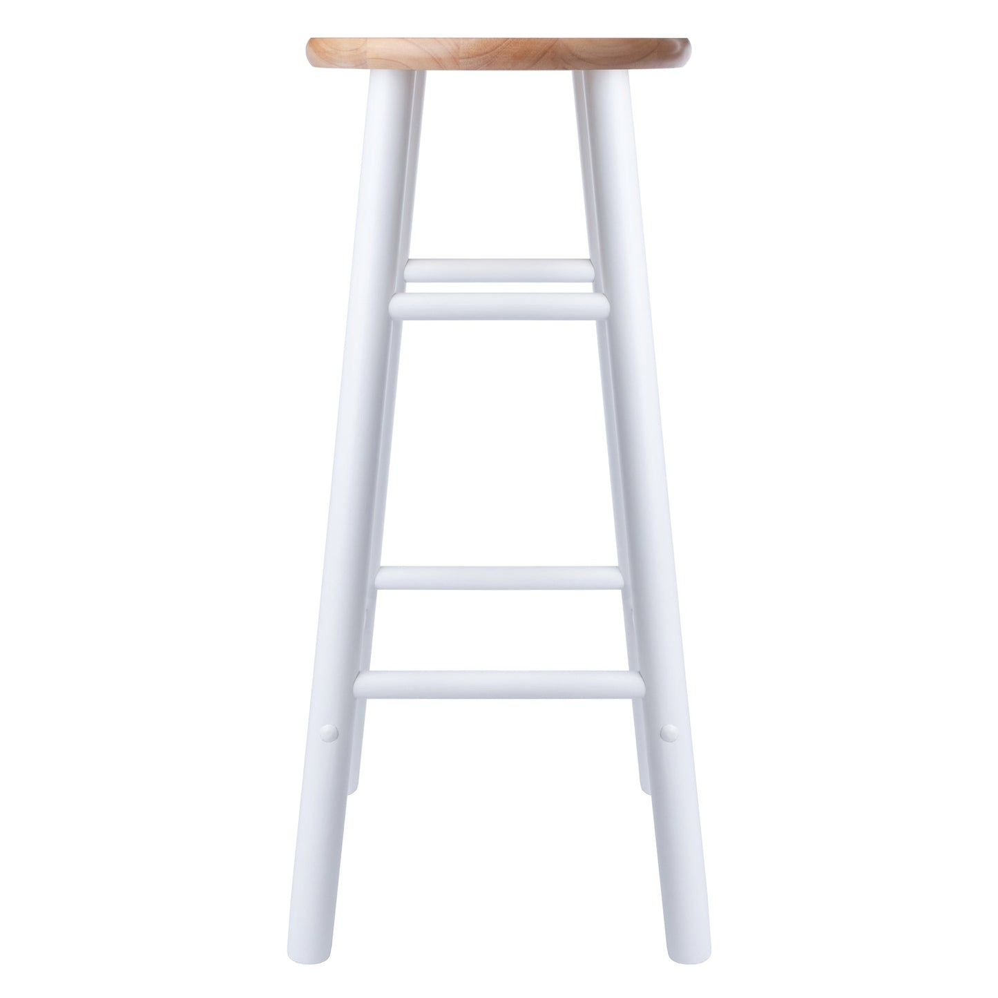 Huxton 2-Pc Bar Stool Set, Natural and White