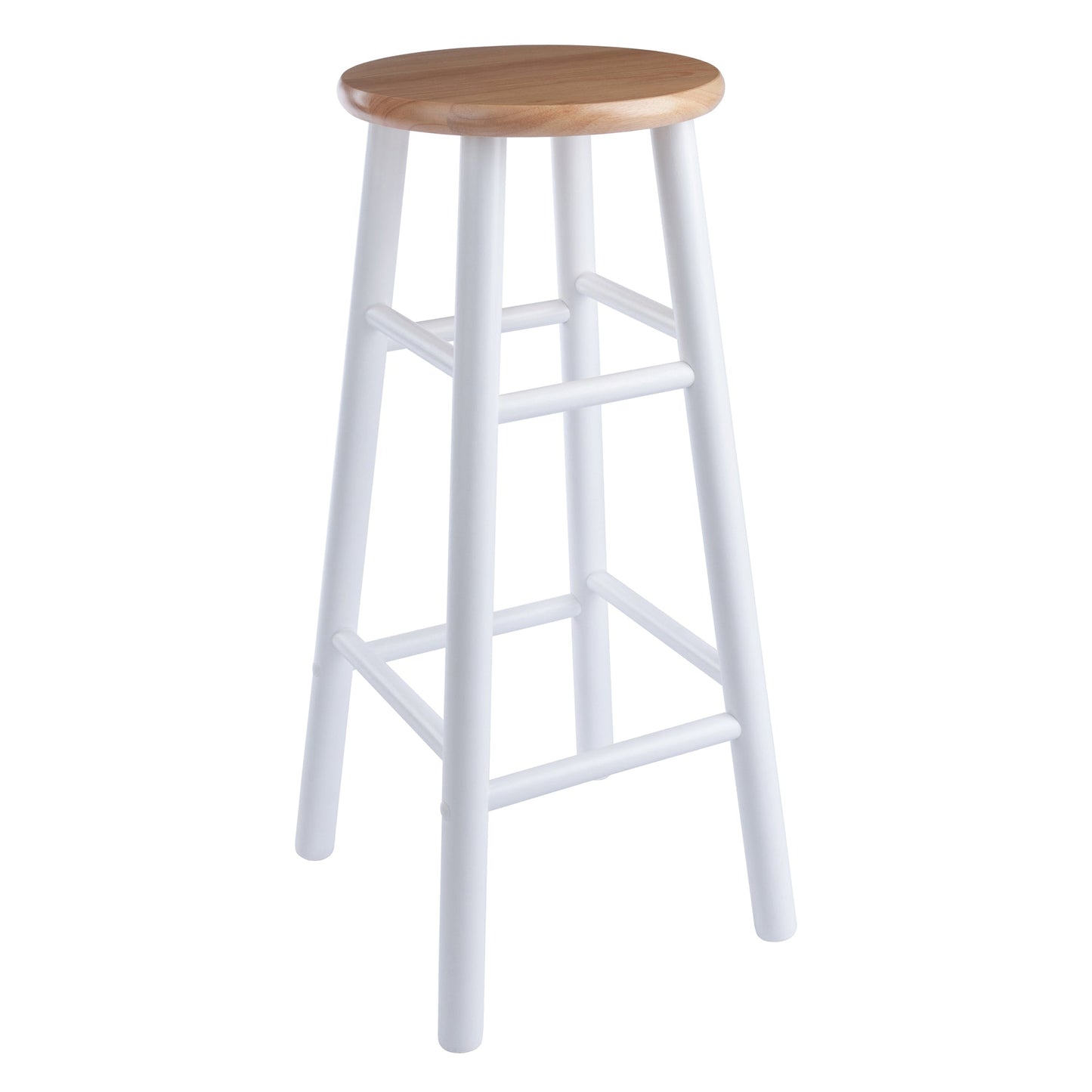 Huxton 2-Pc Bar Stool Set, Natural and White