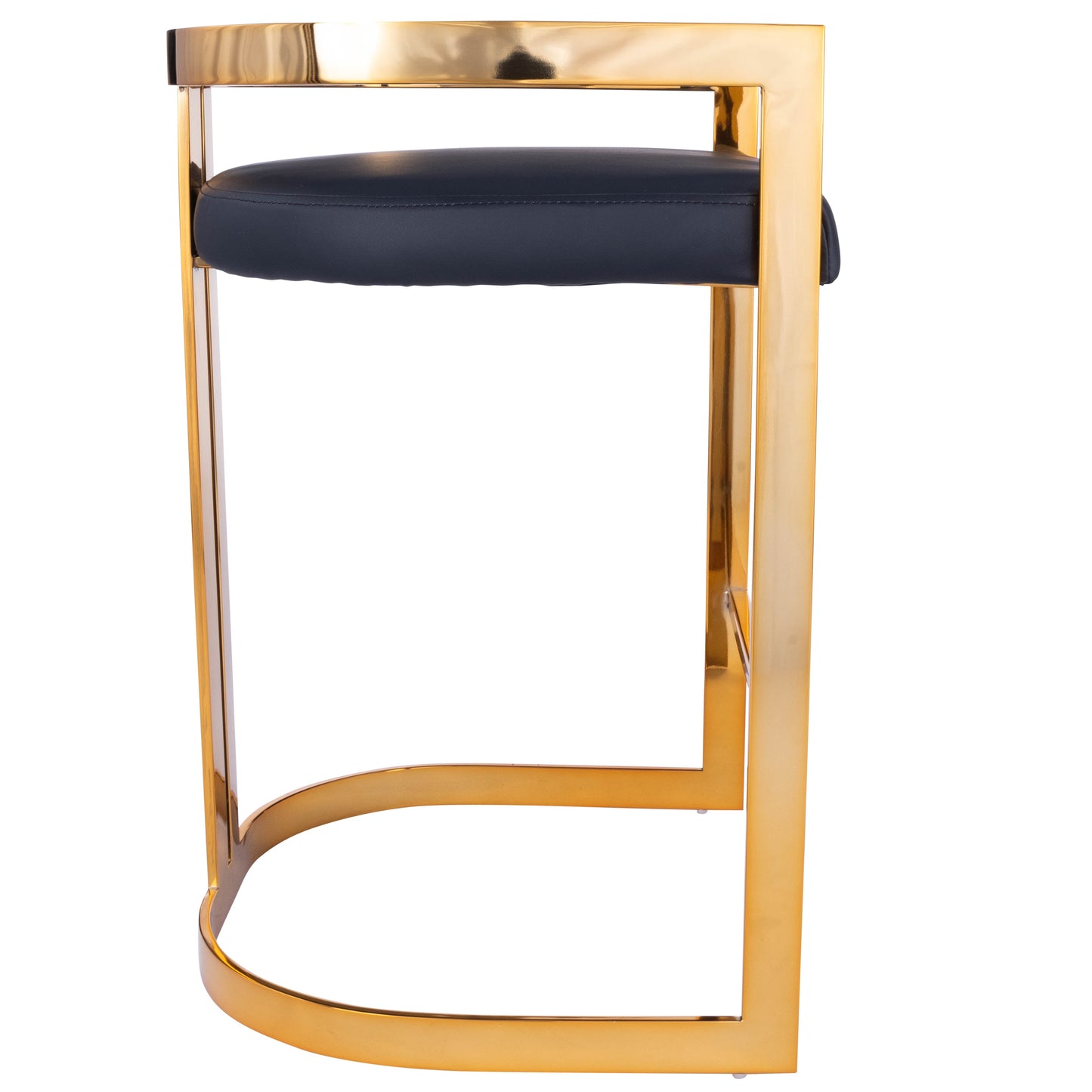 Clarence & Faux Leather 25" Counter Stool in Gold  5377034