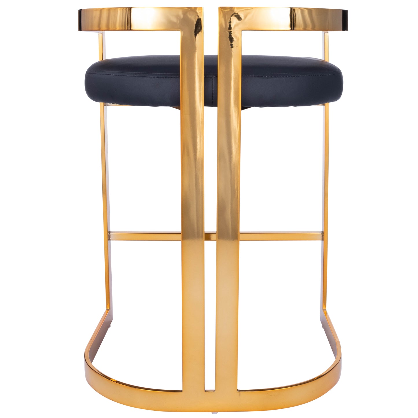 Clarence & Faux Leather 25" Counter Stool in Gold  5377034