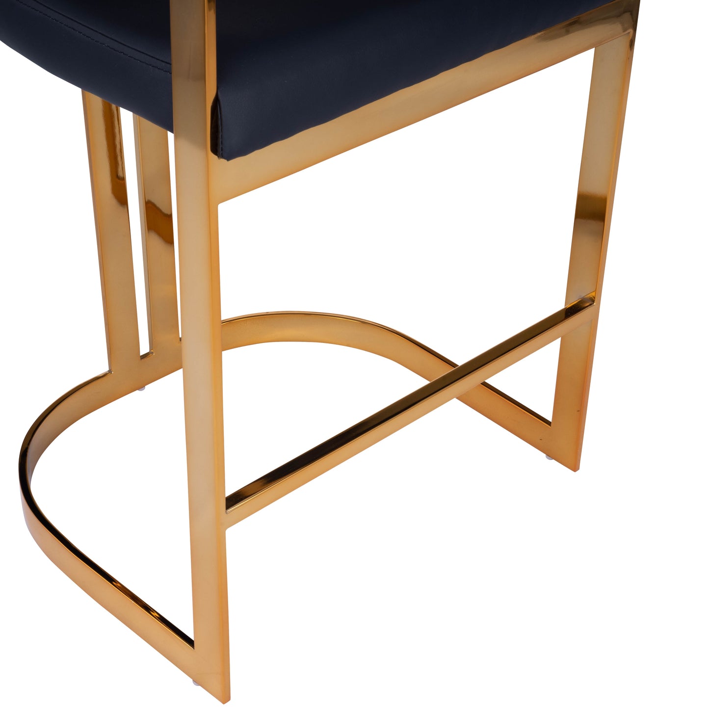 Clarence & Faux Leather 25" Counter Stool in Gold  5377034