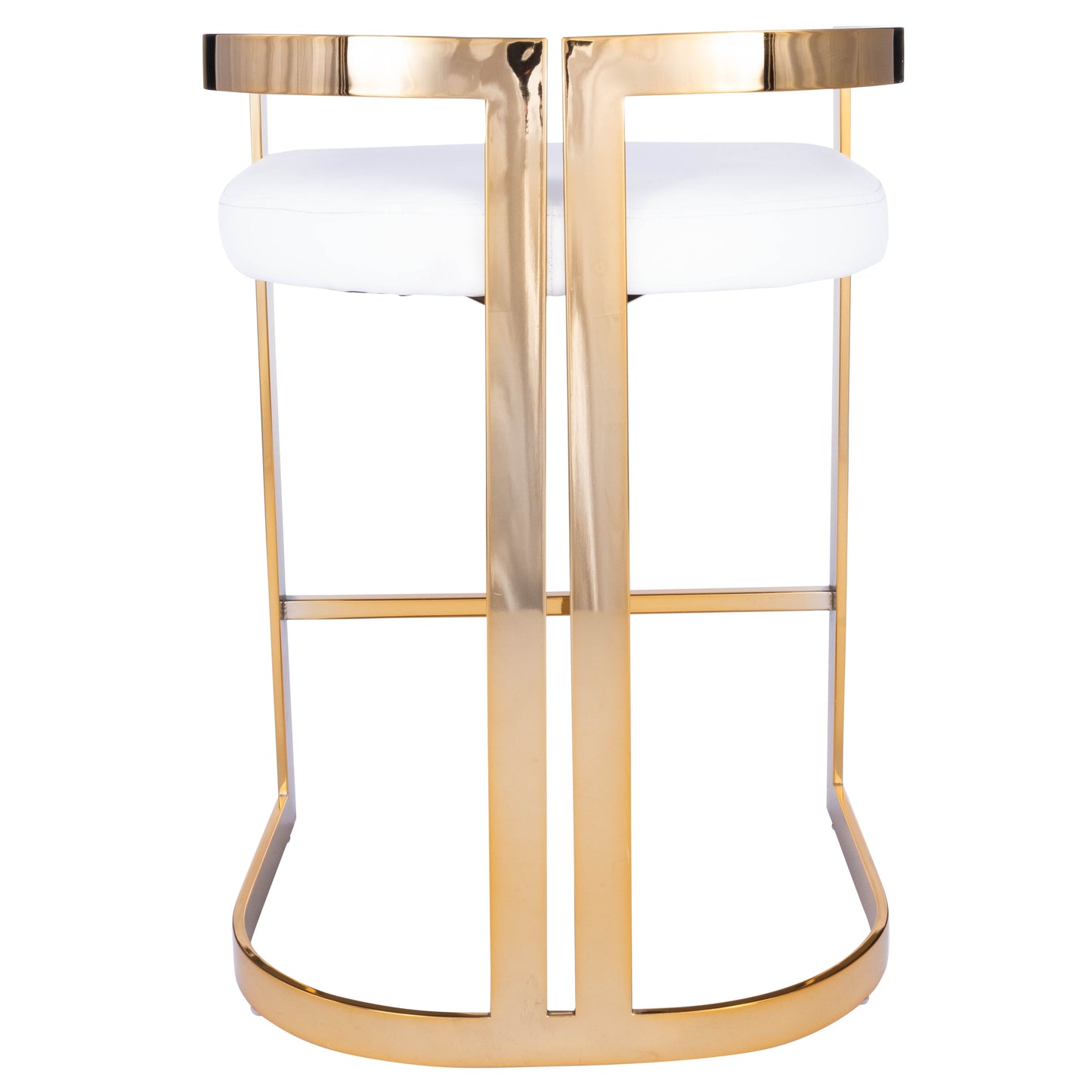 Clarence Faux Leather 25" Counter Stool in Gold  5377402