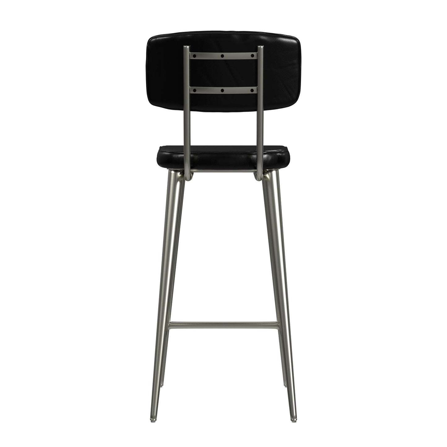 Saddle Leather Rectangular 26" Counter Stool in Black  5378034