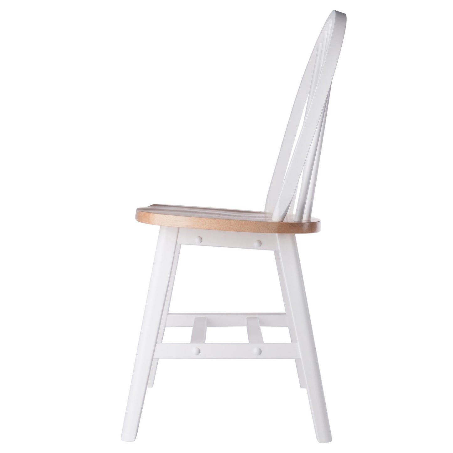 Windsor 2-Pc Chair Set, Natural and White