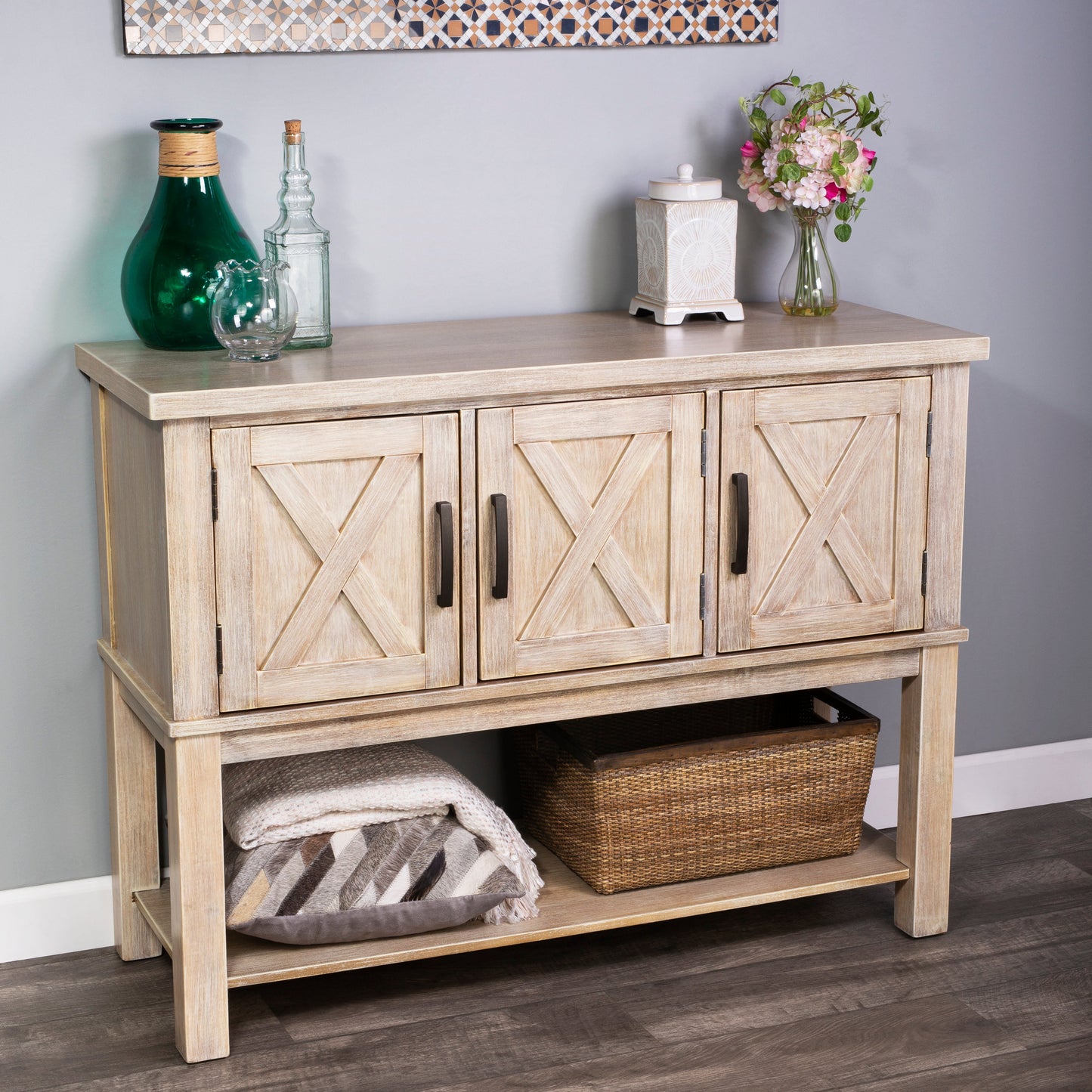 Chateau Urban 48" Buffet in Gray,Natural Wood  5388284