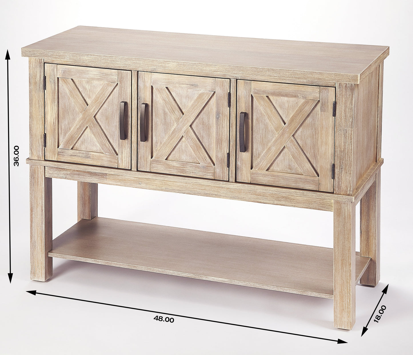 Chateau Urban 48" Buffet in Gray,Natural Wood  5388284