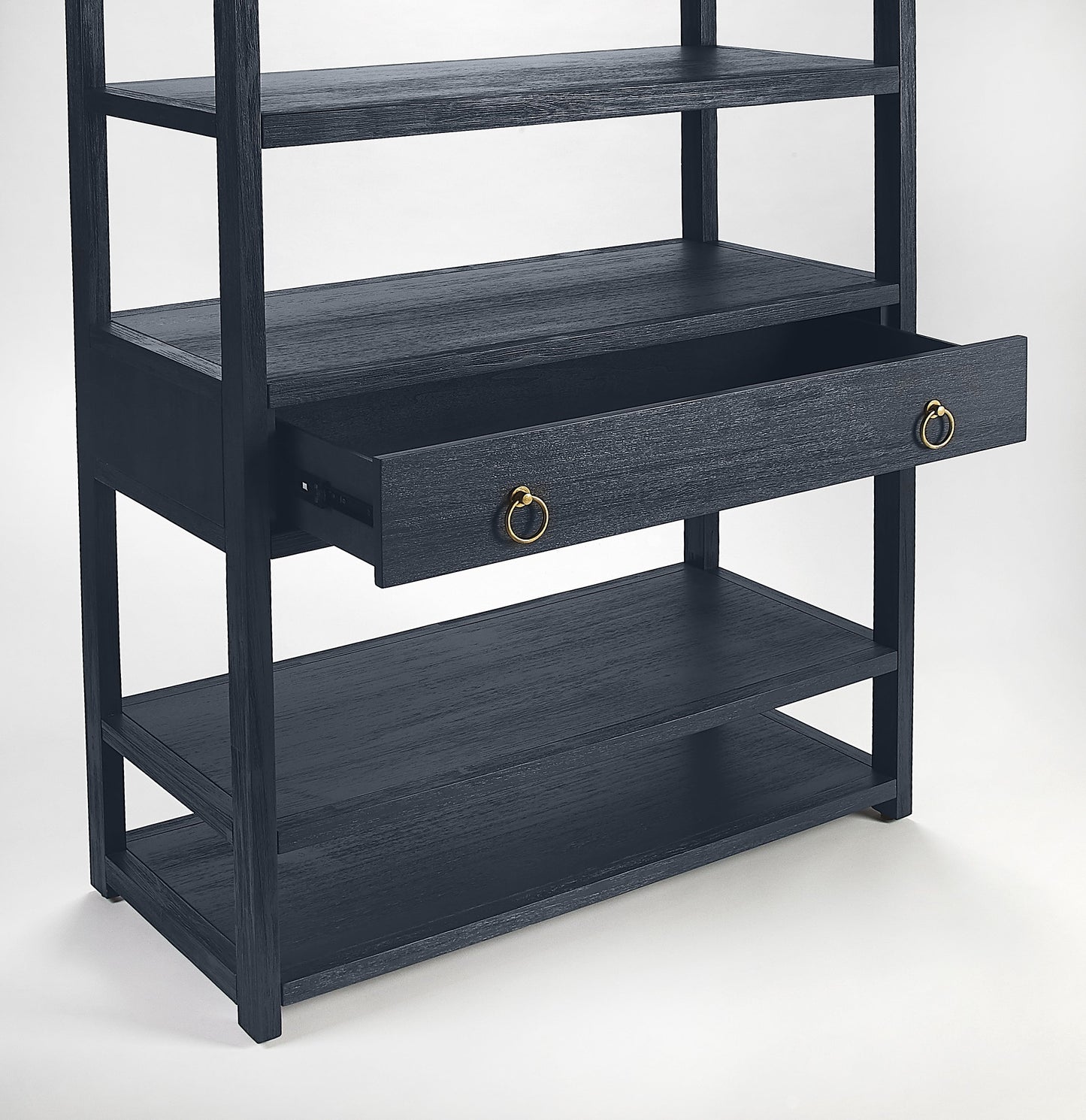 Lark 5 Tier 39"W Etagere Bookcase in Navy Blue  5391291