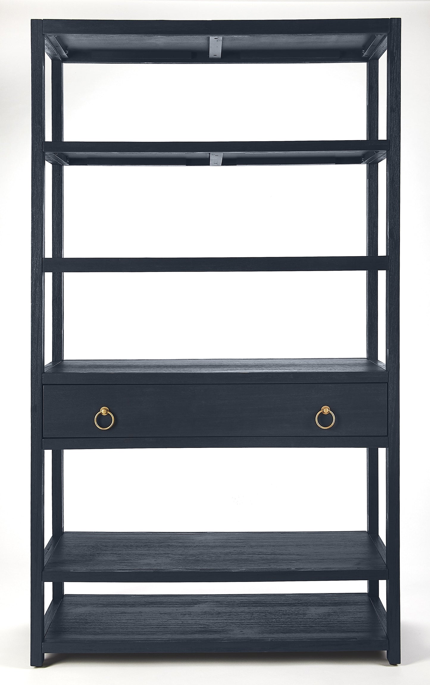 Lark 5 Tier 39"W Etagere Bookcase in Navy Blue  5391291