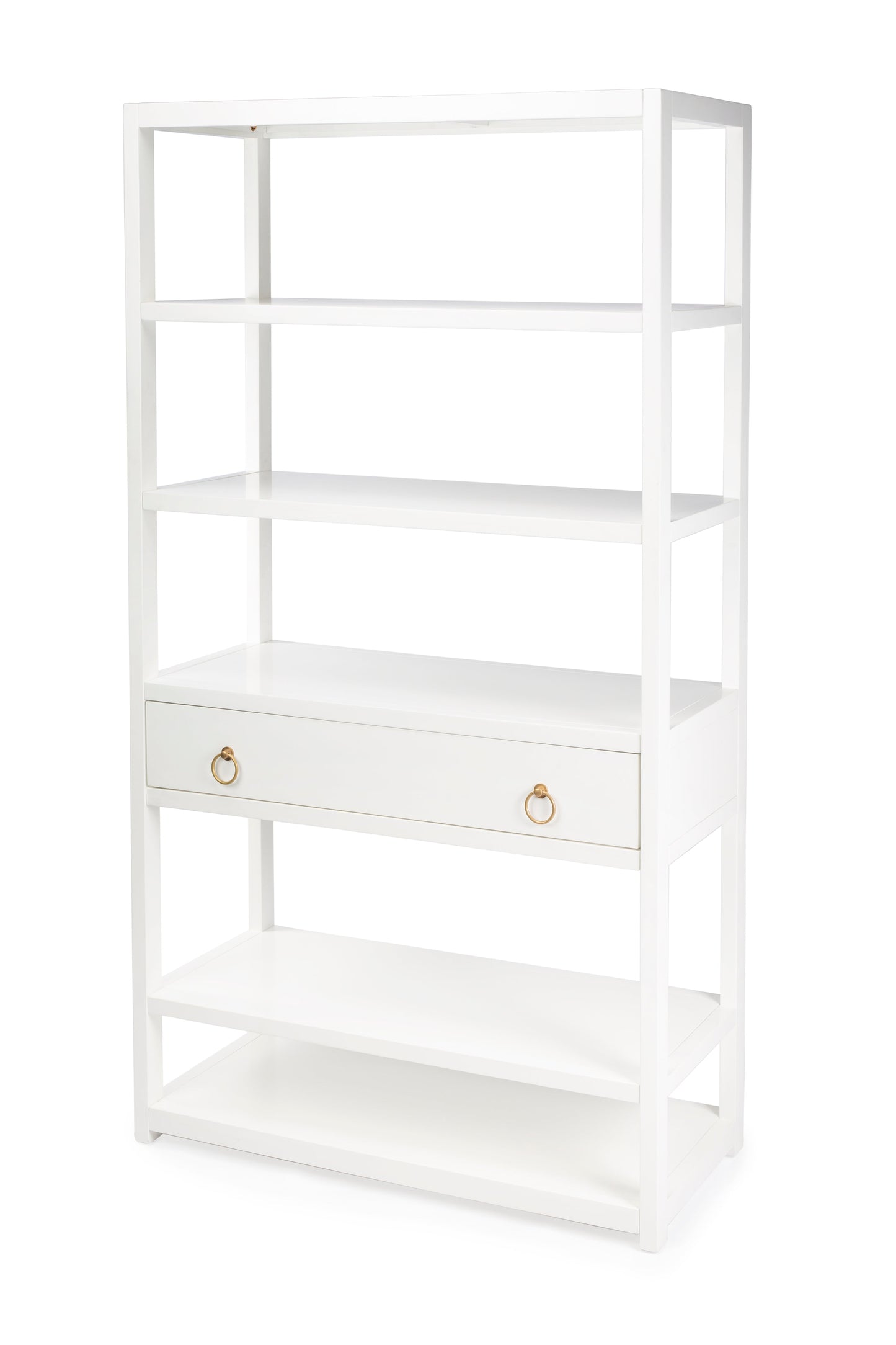 Lark 5 Tier 39"W Etagere Bookcase in White  5391304