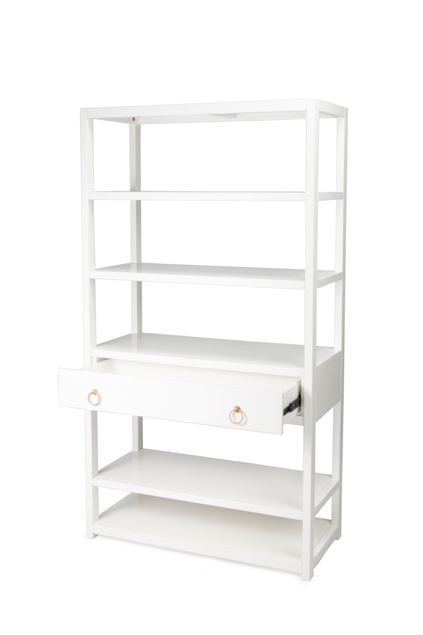 Lark 5 Tier 39"W Etagere Bookcase in White  5391304