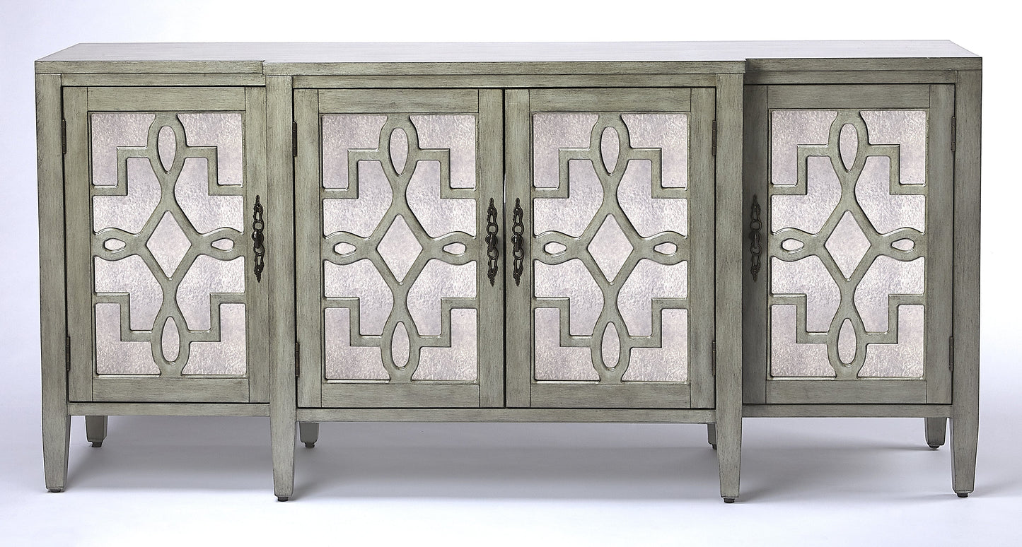 Giovanna  Mirrored 71.75" Sideboard in Green  5403140