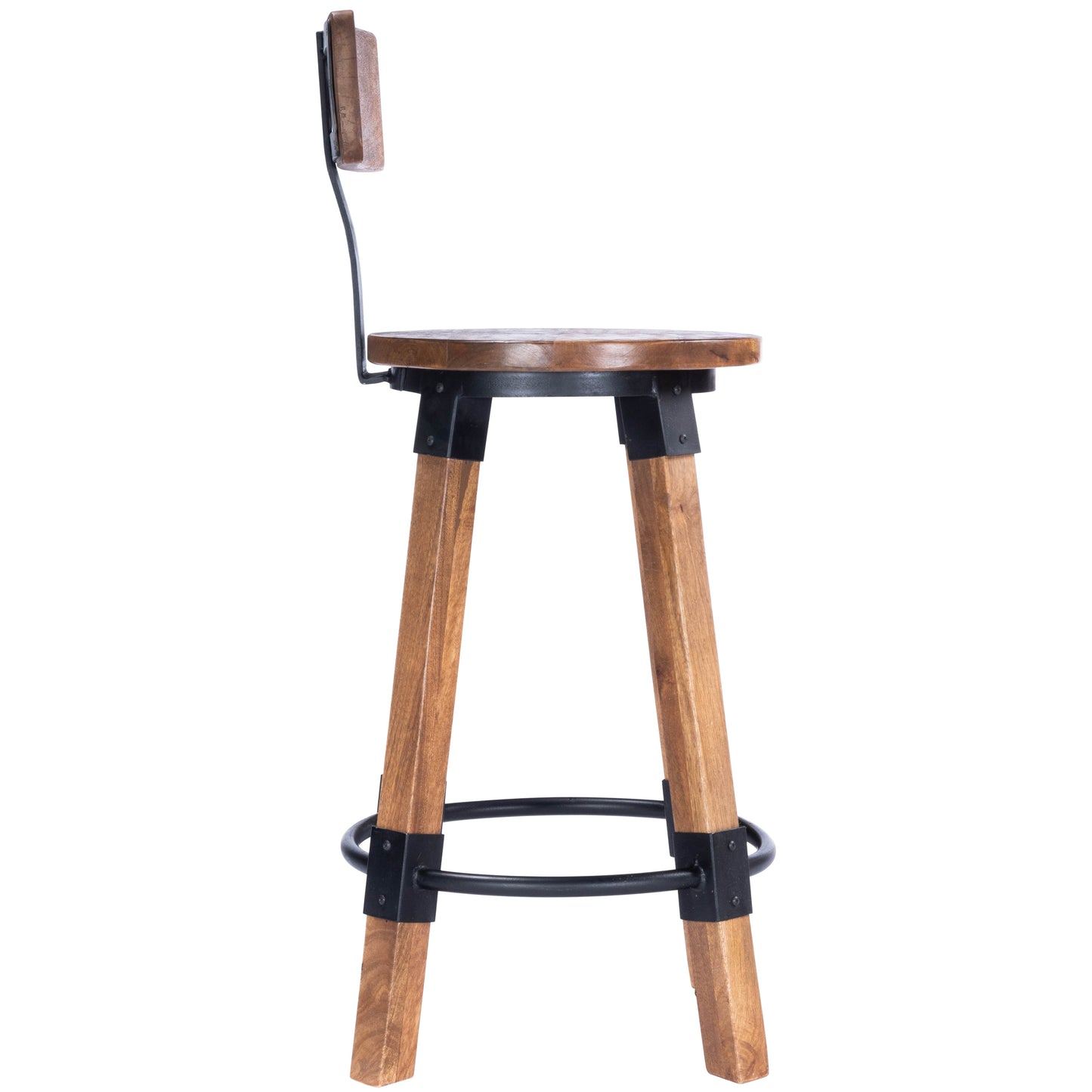 Mountain Lodge Wood & Metal 26" Counter Stool in Natural Wood  5479330