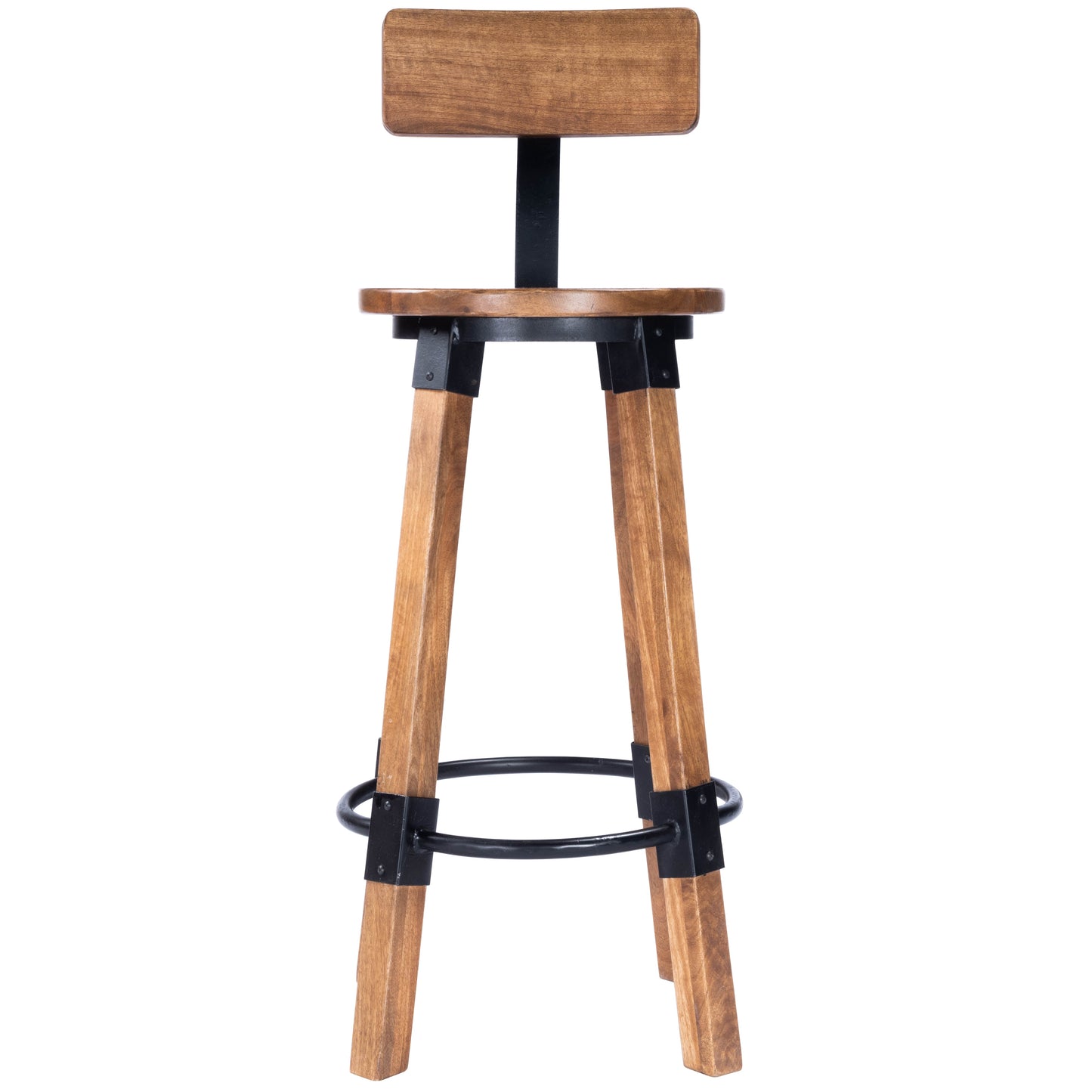 Mountain Lodge Wood & Metal 30" Bar Stool in Natural Wood  5480330