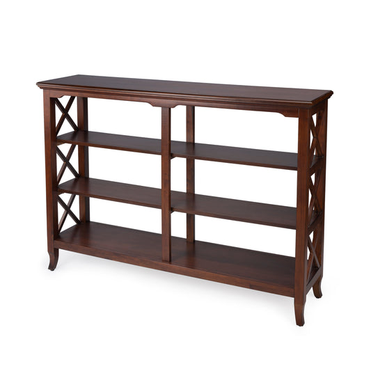 Appolinar 6 Shelves 32"W Bookcase in Dark Brown  5497024