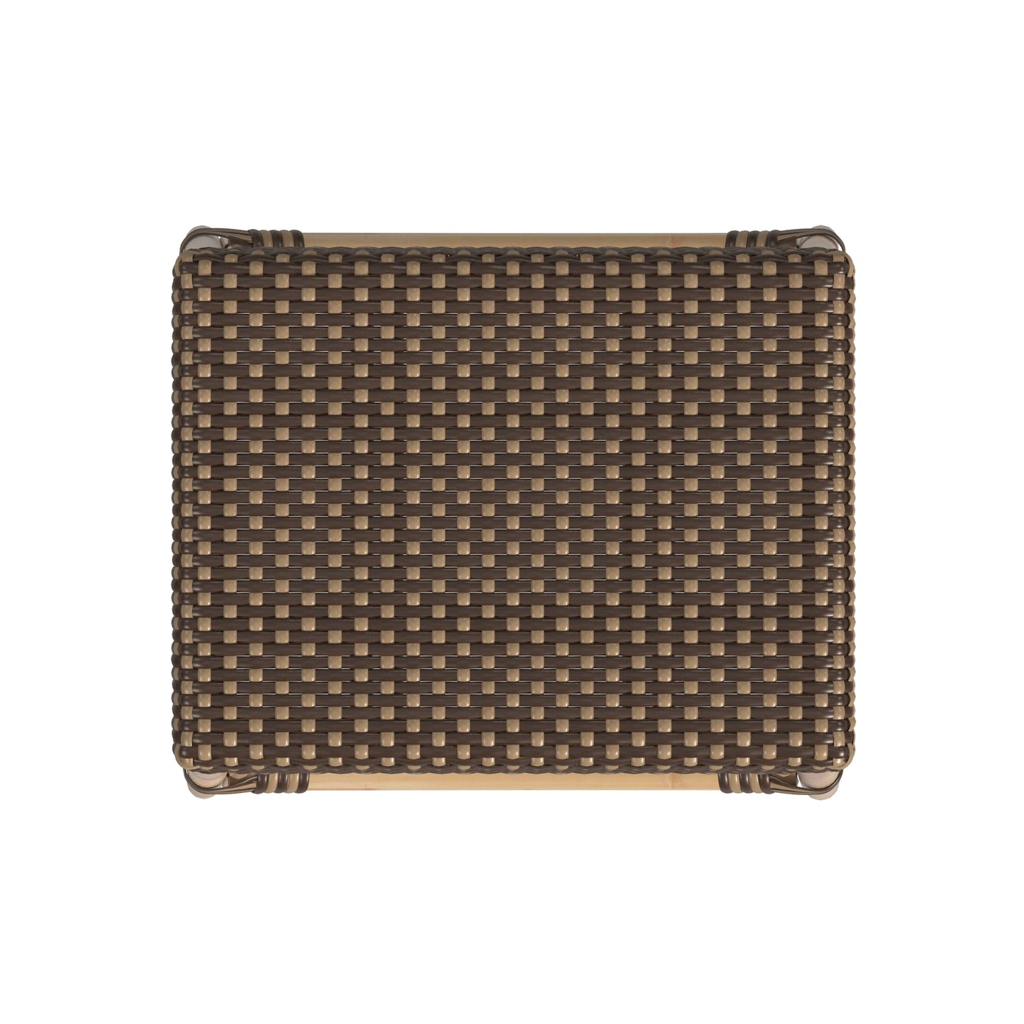 Robias Rectangular Rattan 24.5" Counter Stool in Brown and Tan Dot  5513354