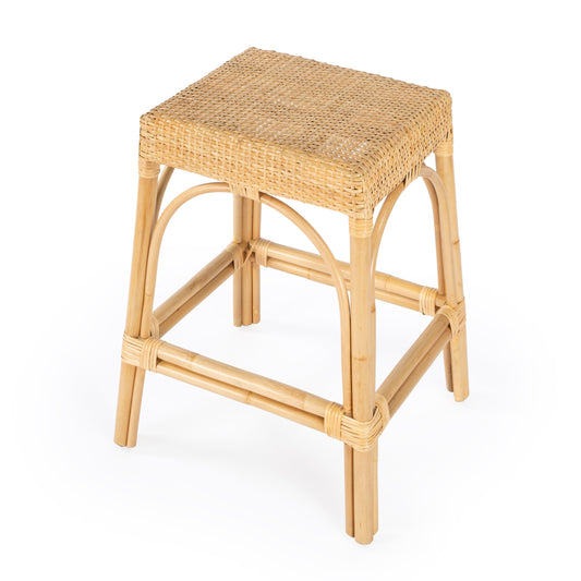 Robias Rectangular Rattan 24.5" Counter Stool in Natural  5513404