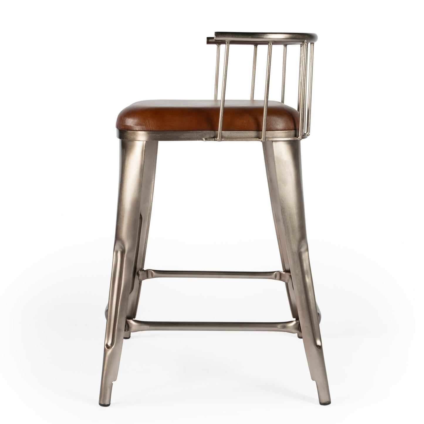 Coriander Iron & Leather 25" Counter Stool in Multi-Color  5542344