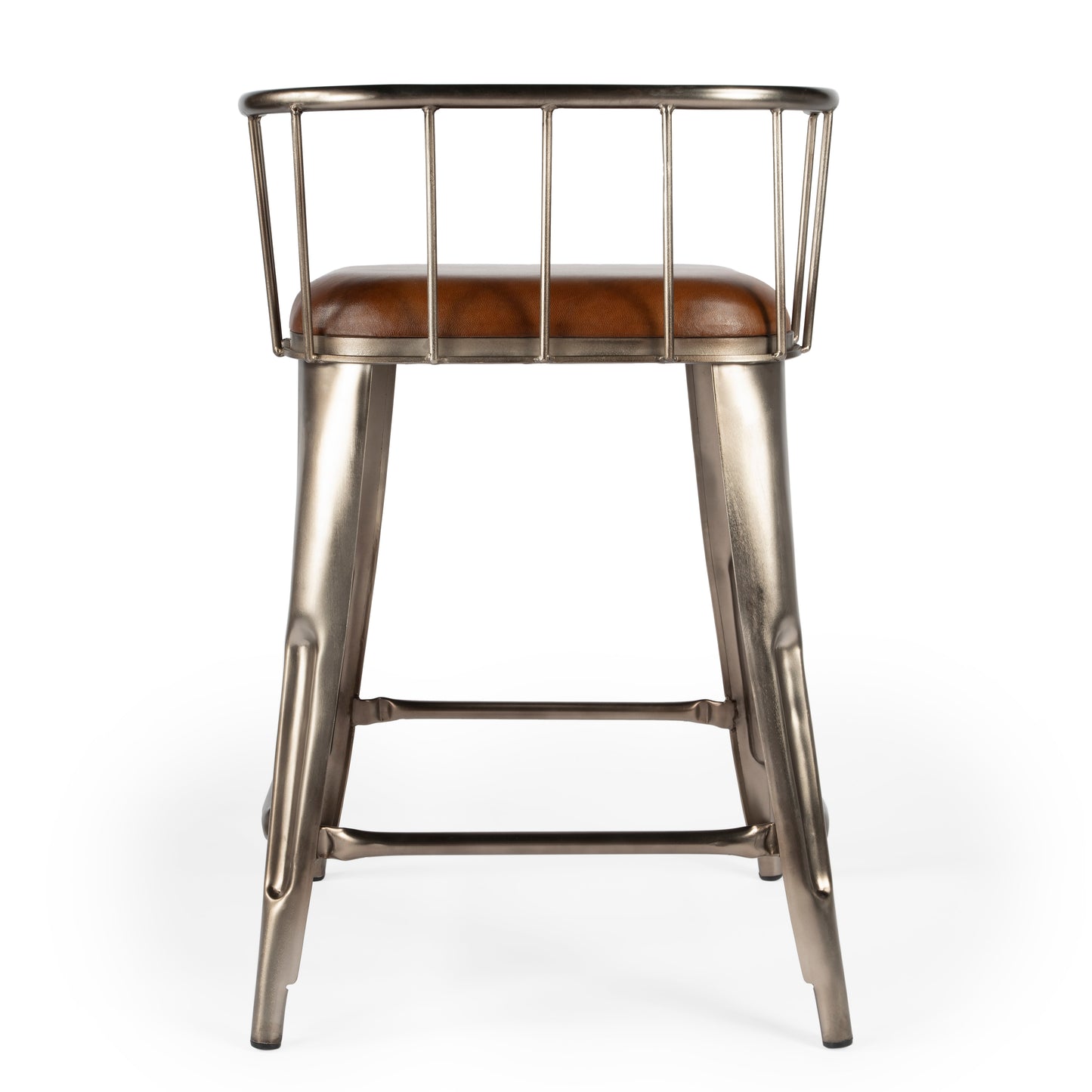 Coriander Iron & Leather 25" Counter Stool in Multi-Color  5542344