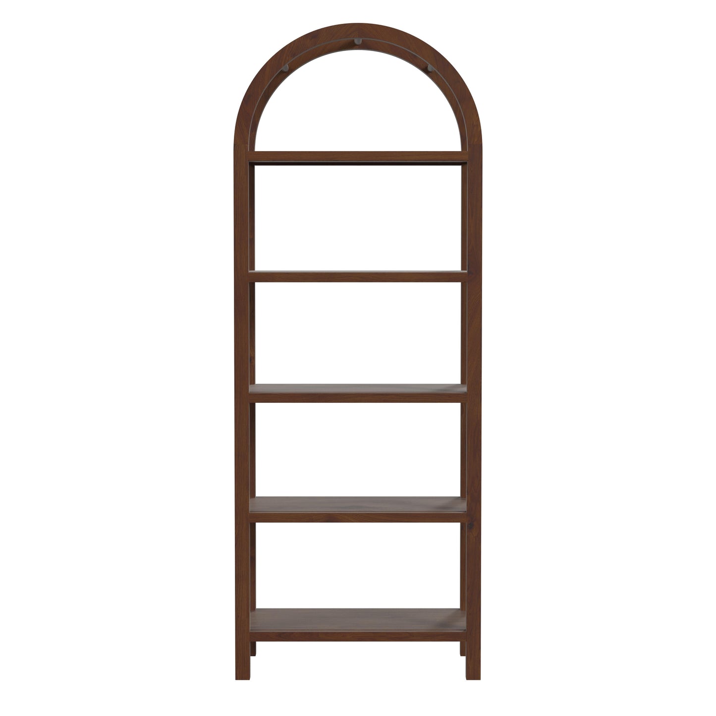 Aila Arched 5 Tier  Etagere Bookcase in Medium Brown  5545188