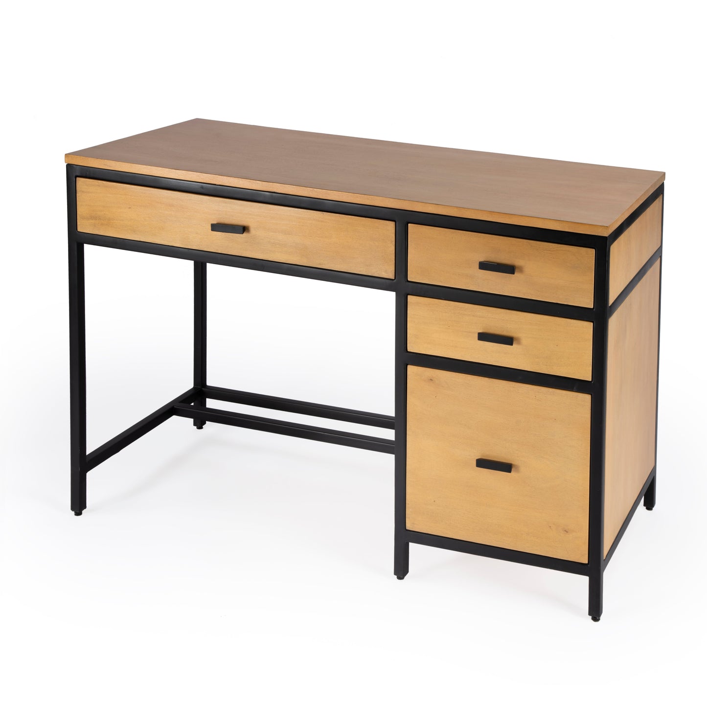 Hans Natural Wood Storage Desk in Light Brown  5552419