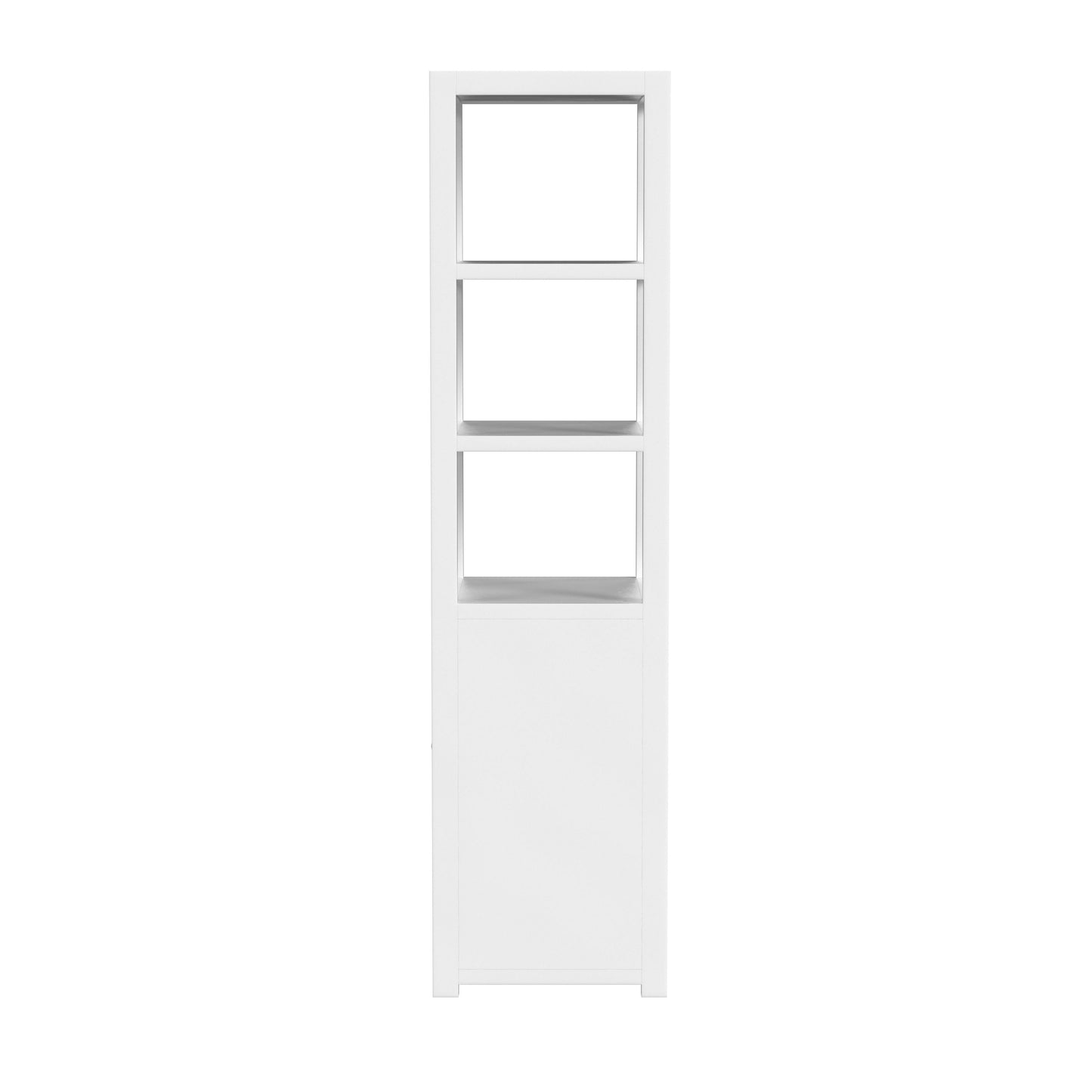 3- Tier 1 Door Narrow  Etagere Bookcase in White  5565304