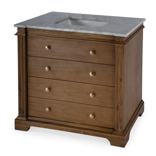 Hanson 36" Single Bathroom Vanity Set in Medium Brown  5570415