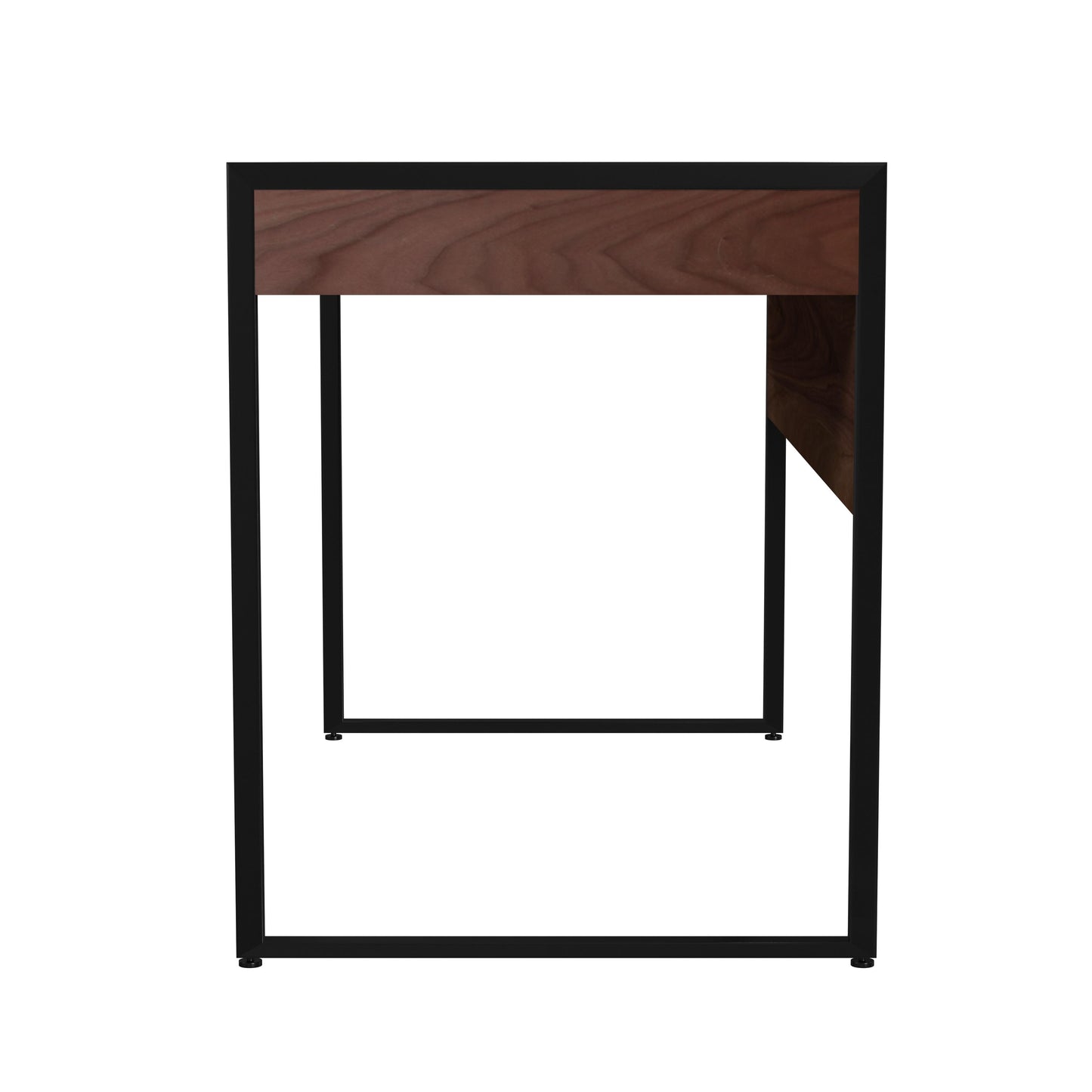 Drake 2-Drawer Walnut Writing Desk in Medium Brown  5574421